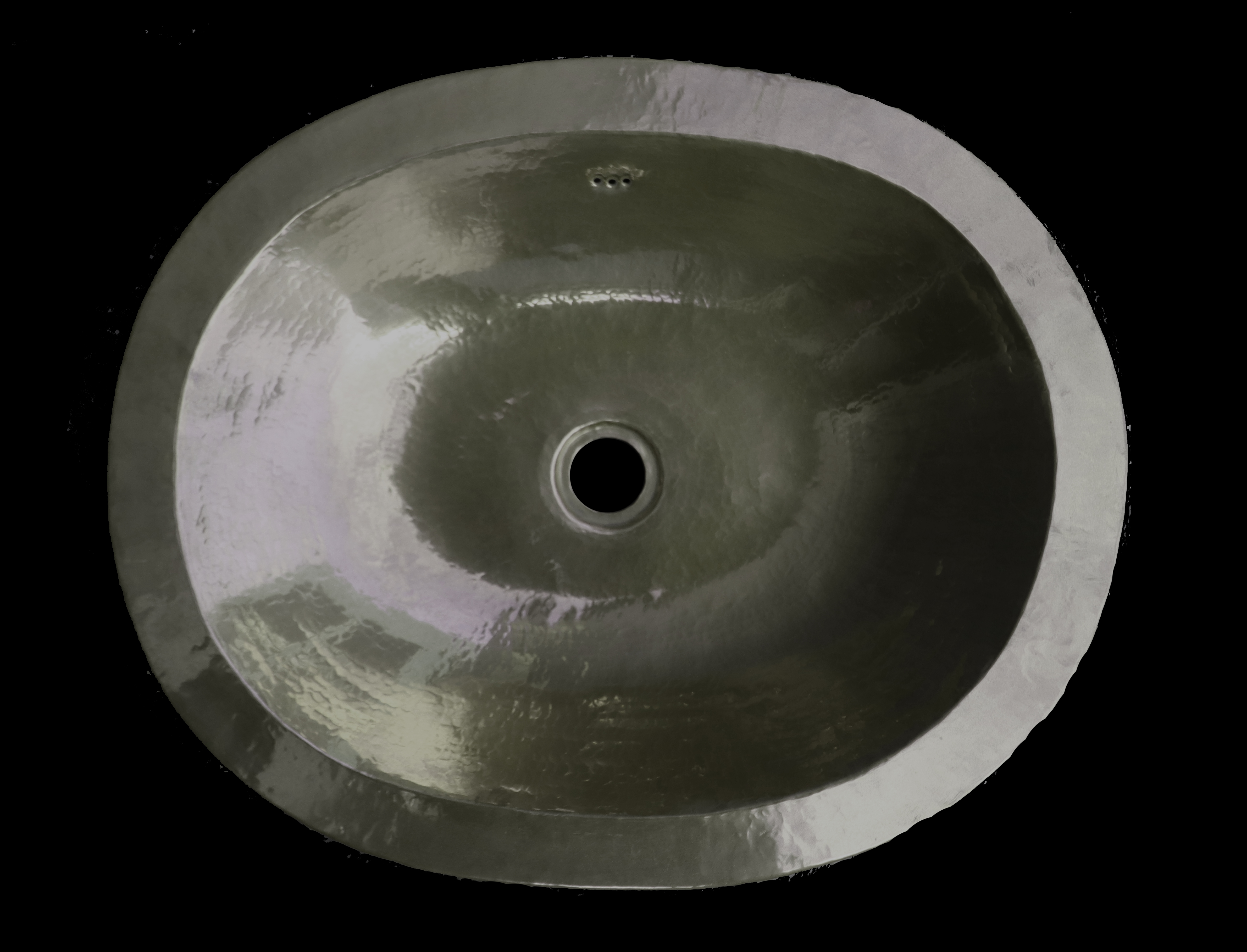 Bacia oval de estanho