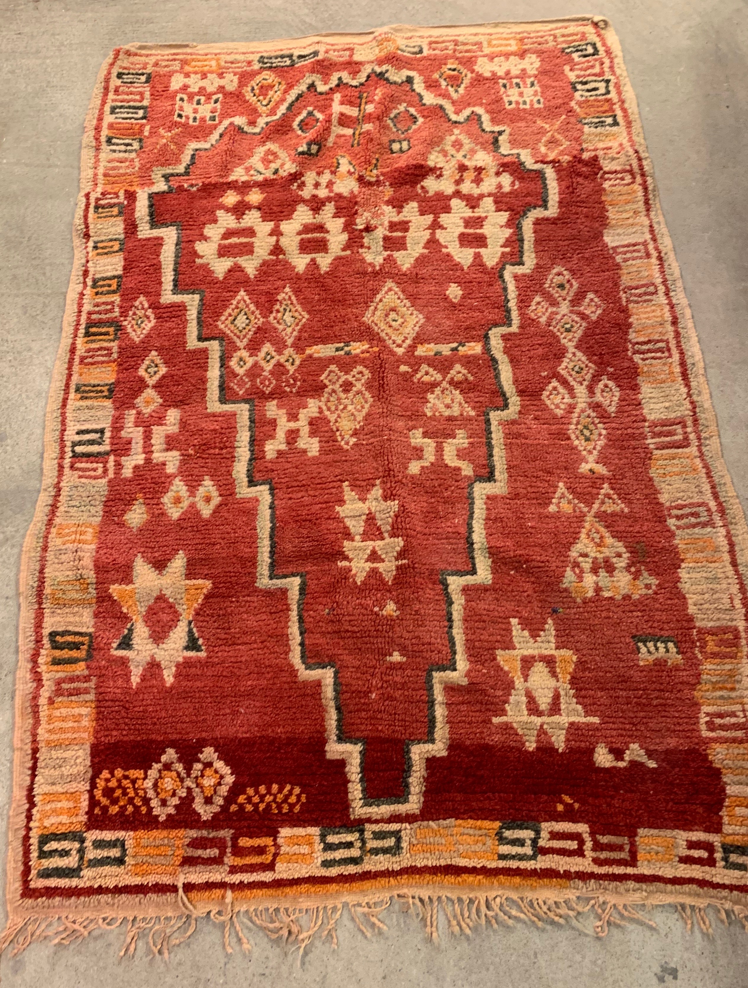 Vintage-Teppich aus Marokko.
