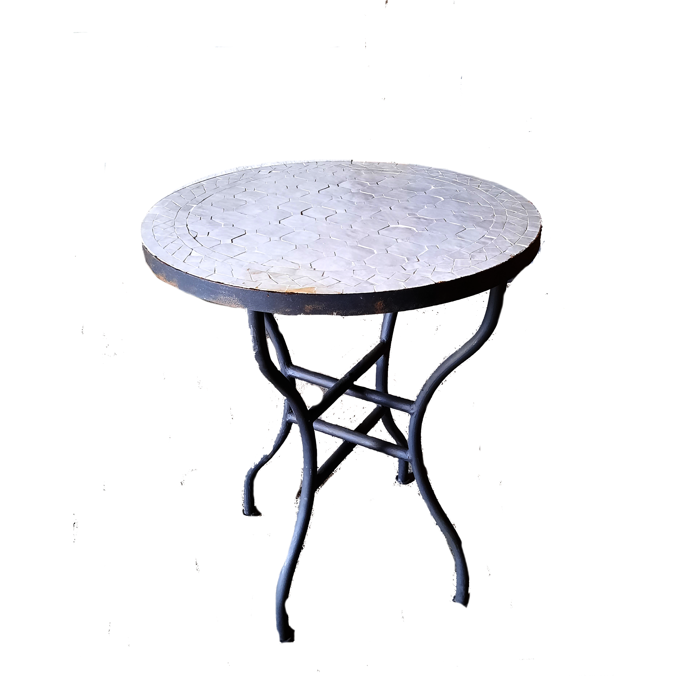 Mosaikbord white 60 cm 