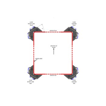 L104 valaisin kulma-asennus
