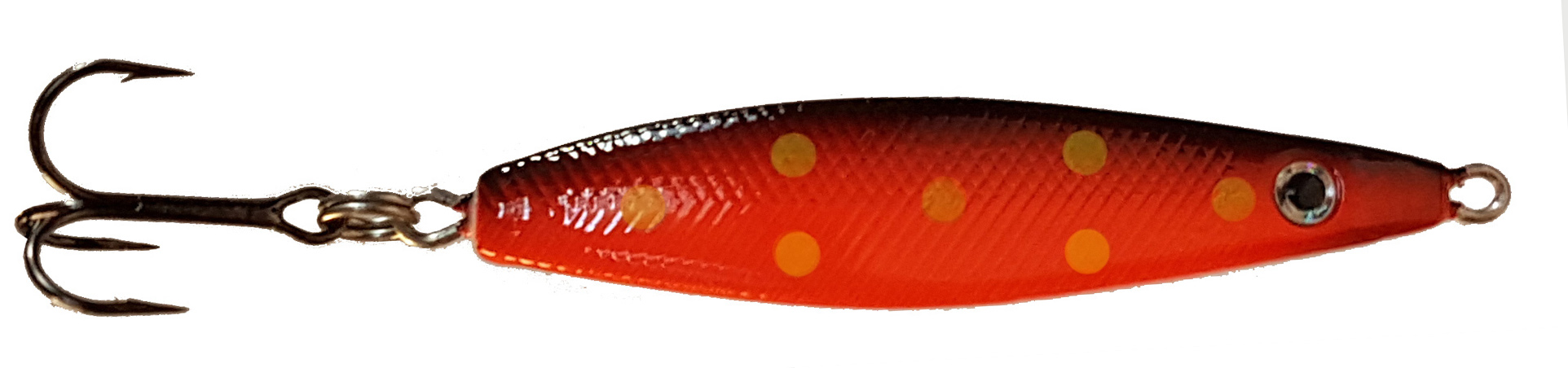 Lelången 10g, Svart/röd m guld prickar - 8