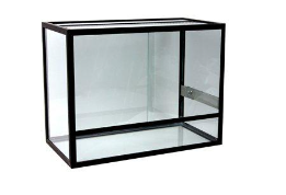 Terrarium Alu Svart 75x40x60 cm