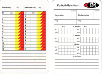 Matchkort domare