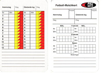 Matchkort domare