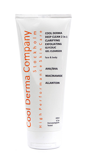 Cool Derma DEEP Clean 2 in 1 Exfoliating Gel Cleanser 200ml