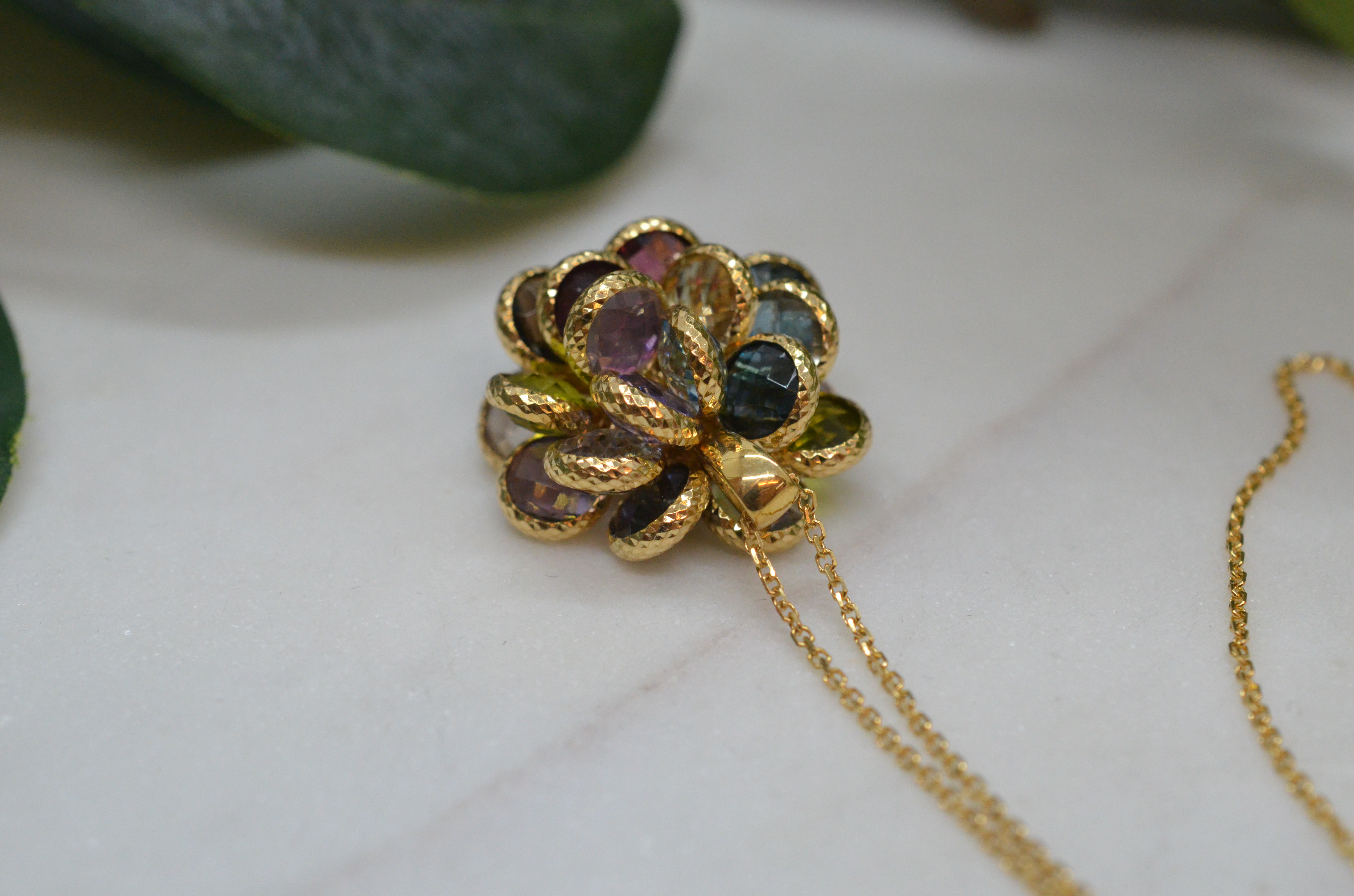 18k Halsband med ädelstenar - 3