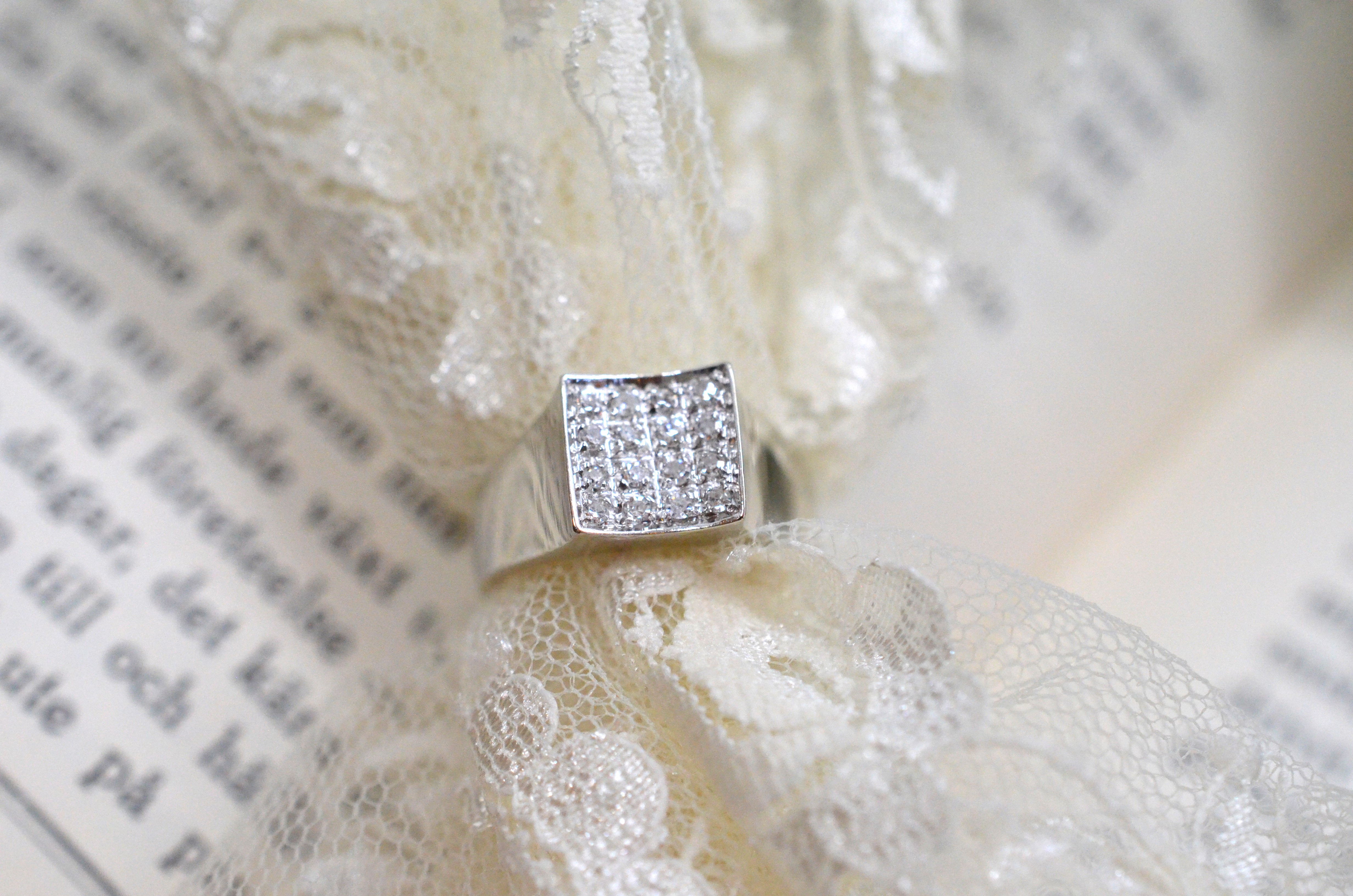 Vintage 18k diamond ring - 2