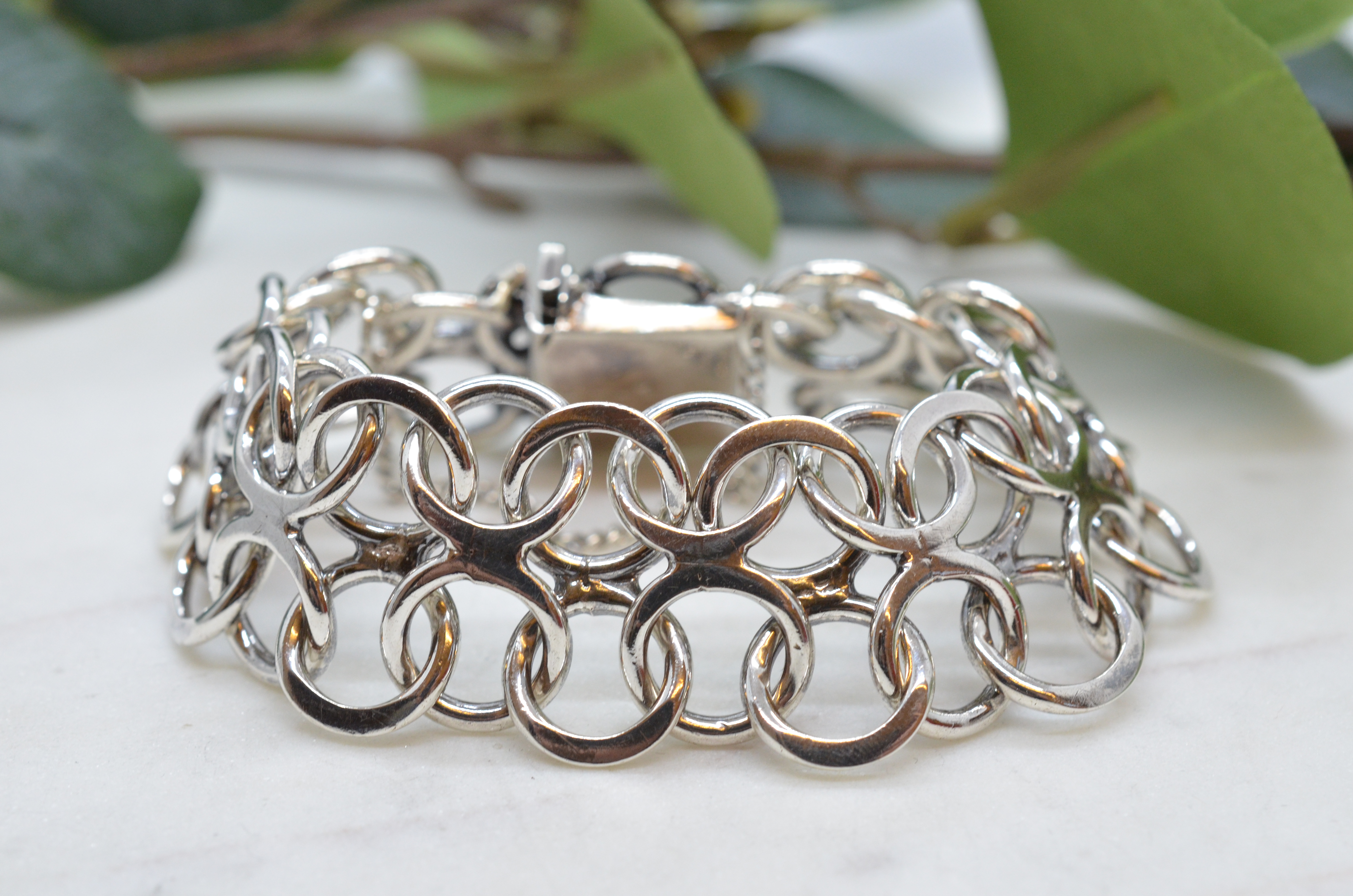 Antique silver store bracelet