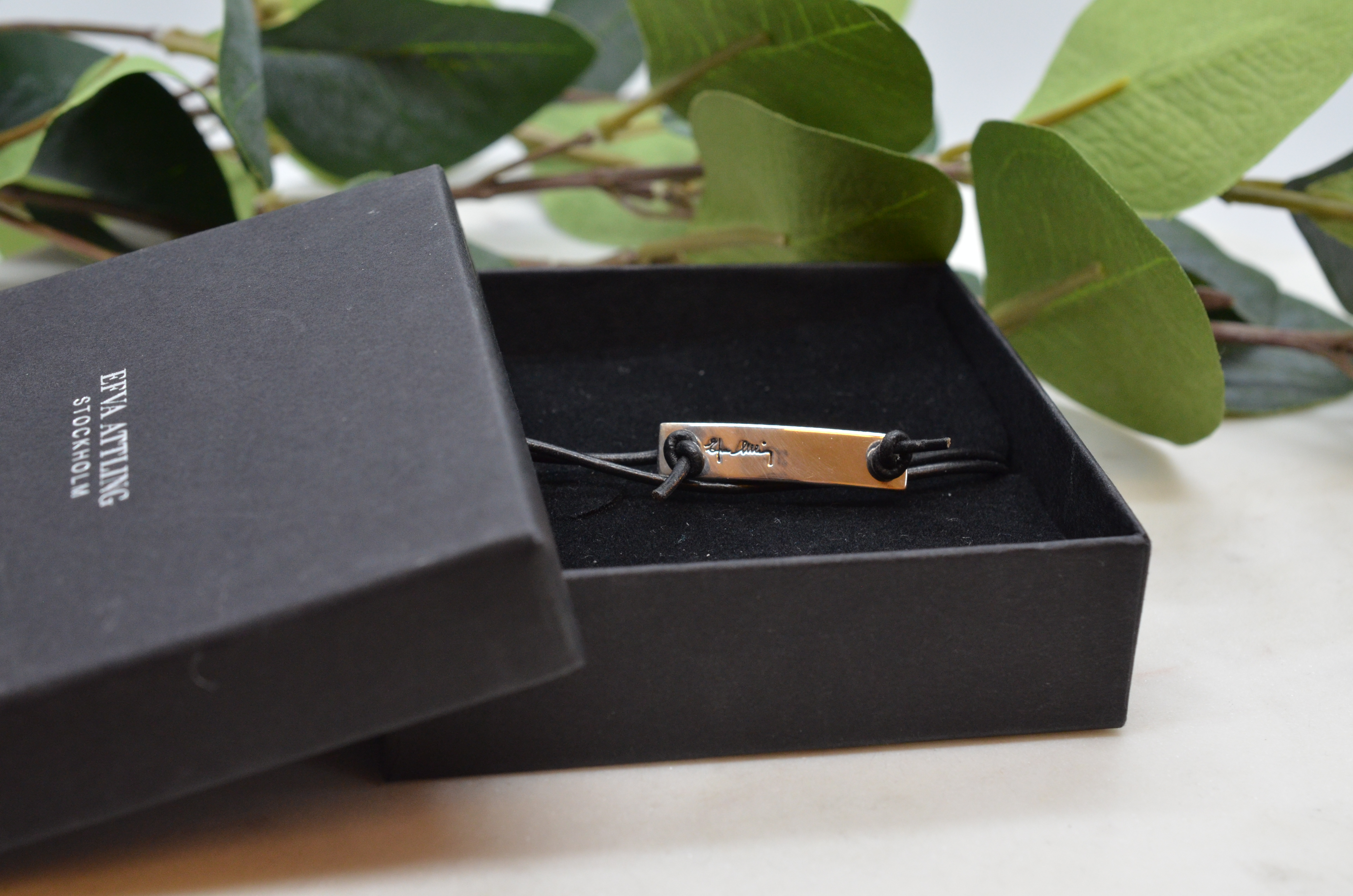 Second Hand Efva Attling bracelet in leather and silver - 3