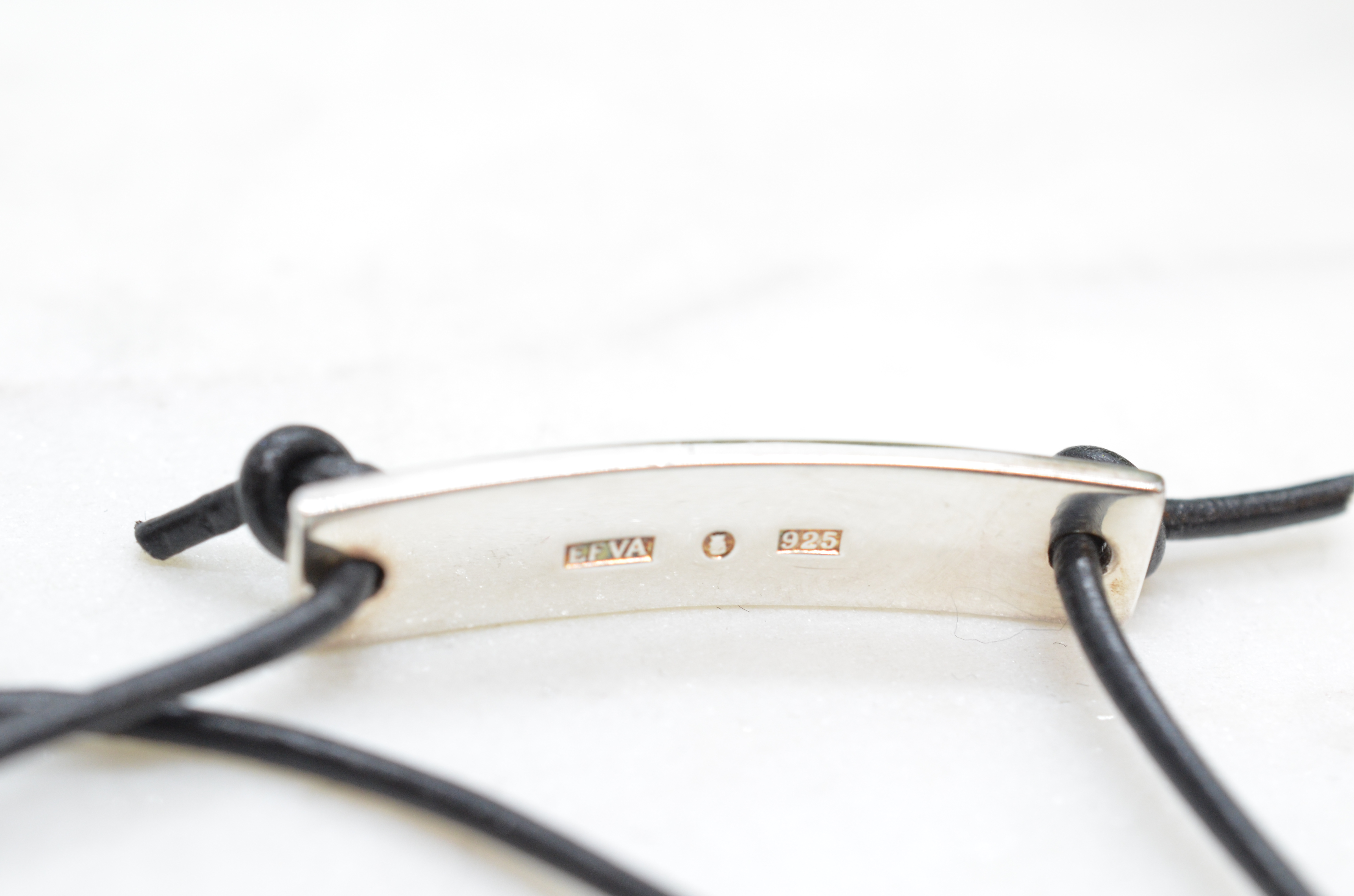 Second Hand Efva Attling bracelet in leather and silver - 2