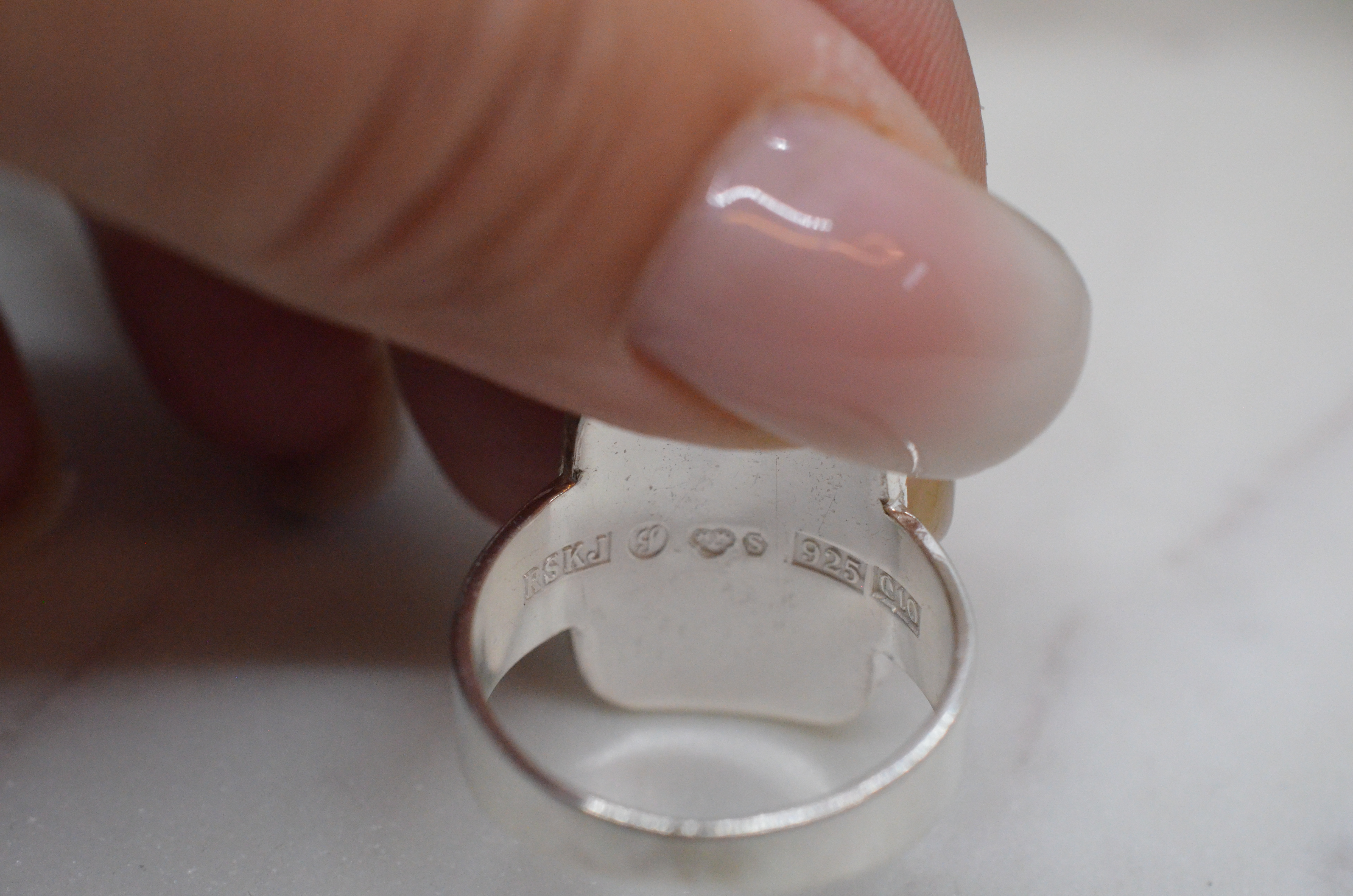 Vintage silver ring, Rut Skjutare  - 3