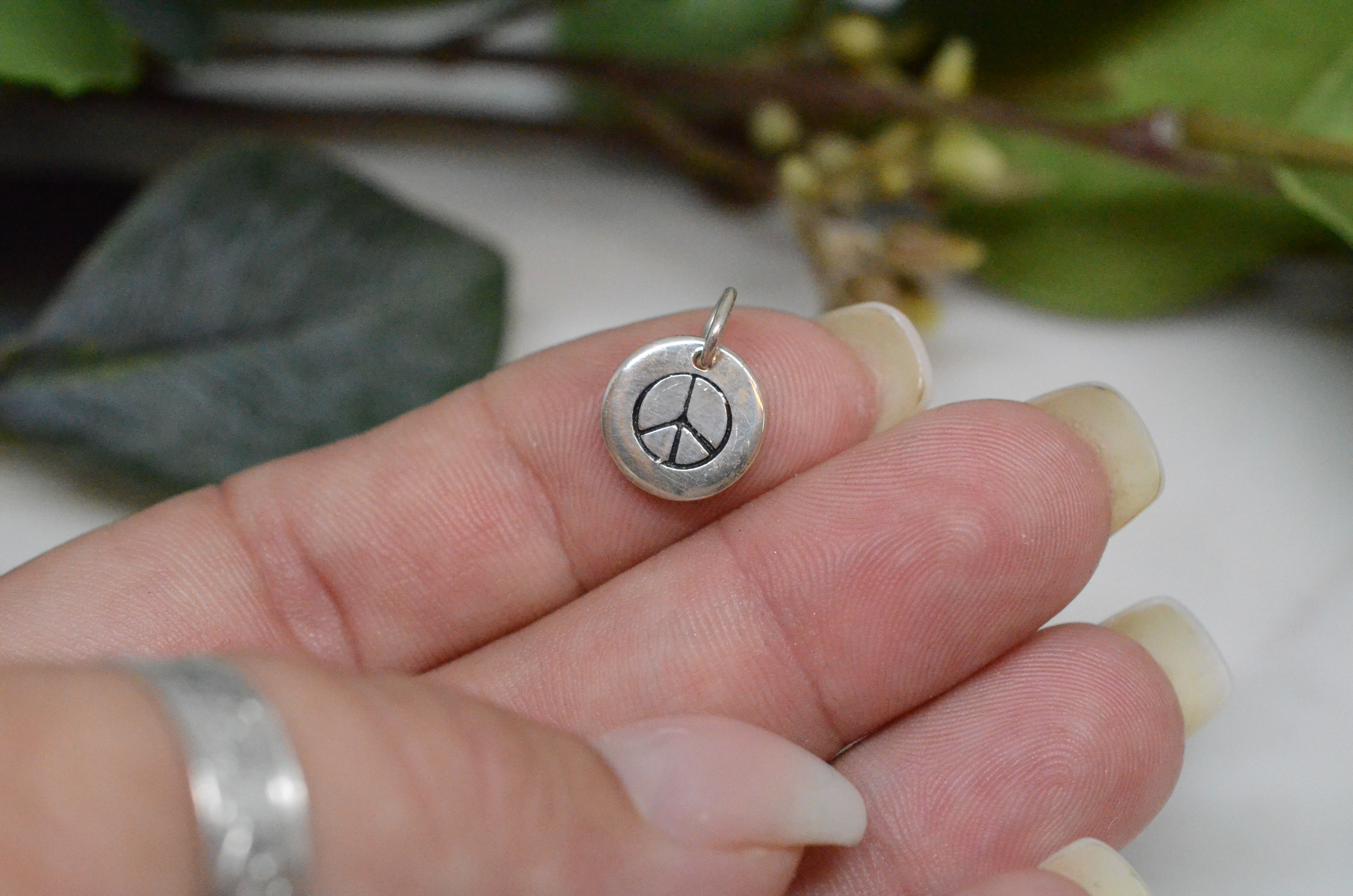 Rondine silver pendant ,"Peace"