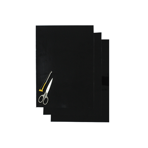 BLACKBIRD - TJOCK NUMMERPLÅTSARK - 47x33cm - Svart - 3st
