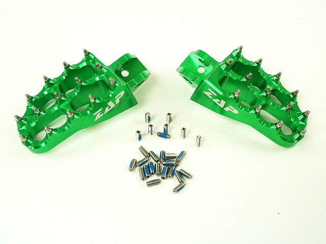 ZAP - FOTPINNAR - E-PEGS - Kawasaki KX 85 01-23 - Gröna