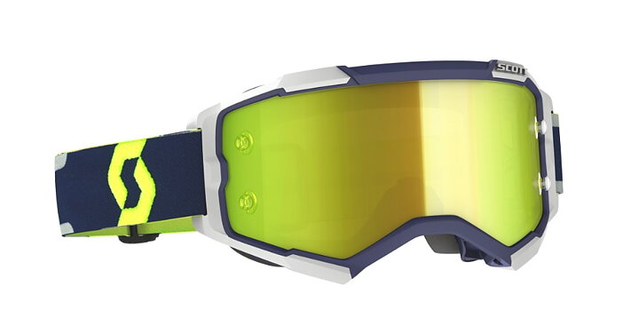 SCOTT - FURY - TEAR OFF - Blue/Grey - Yellow Chrome Lens