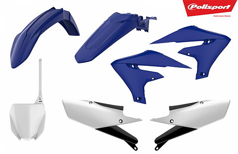 POLISPORT - PLASTKIT - YAMAHA YZF 250 2019/YZF 450 18-19- Blå/Vit - OEM Färg 