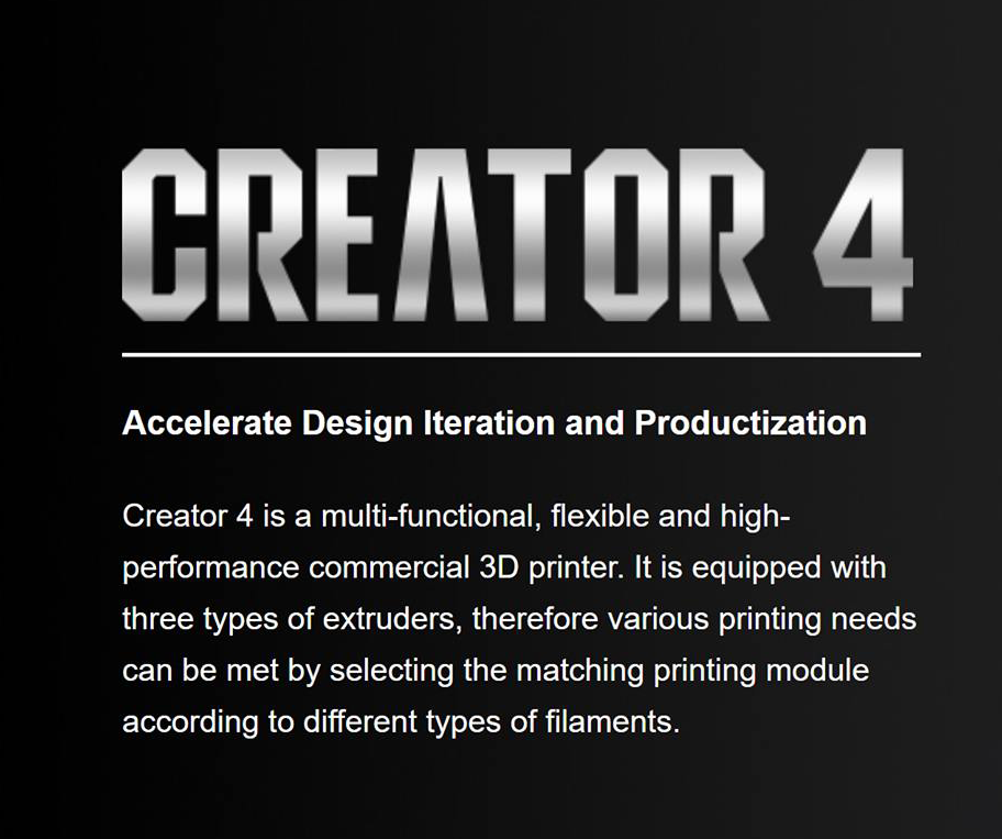 FlashForge Creator 4 - 2