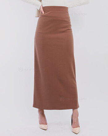 Anna Long Skirt - Cacao Brown