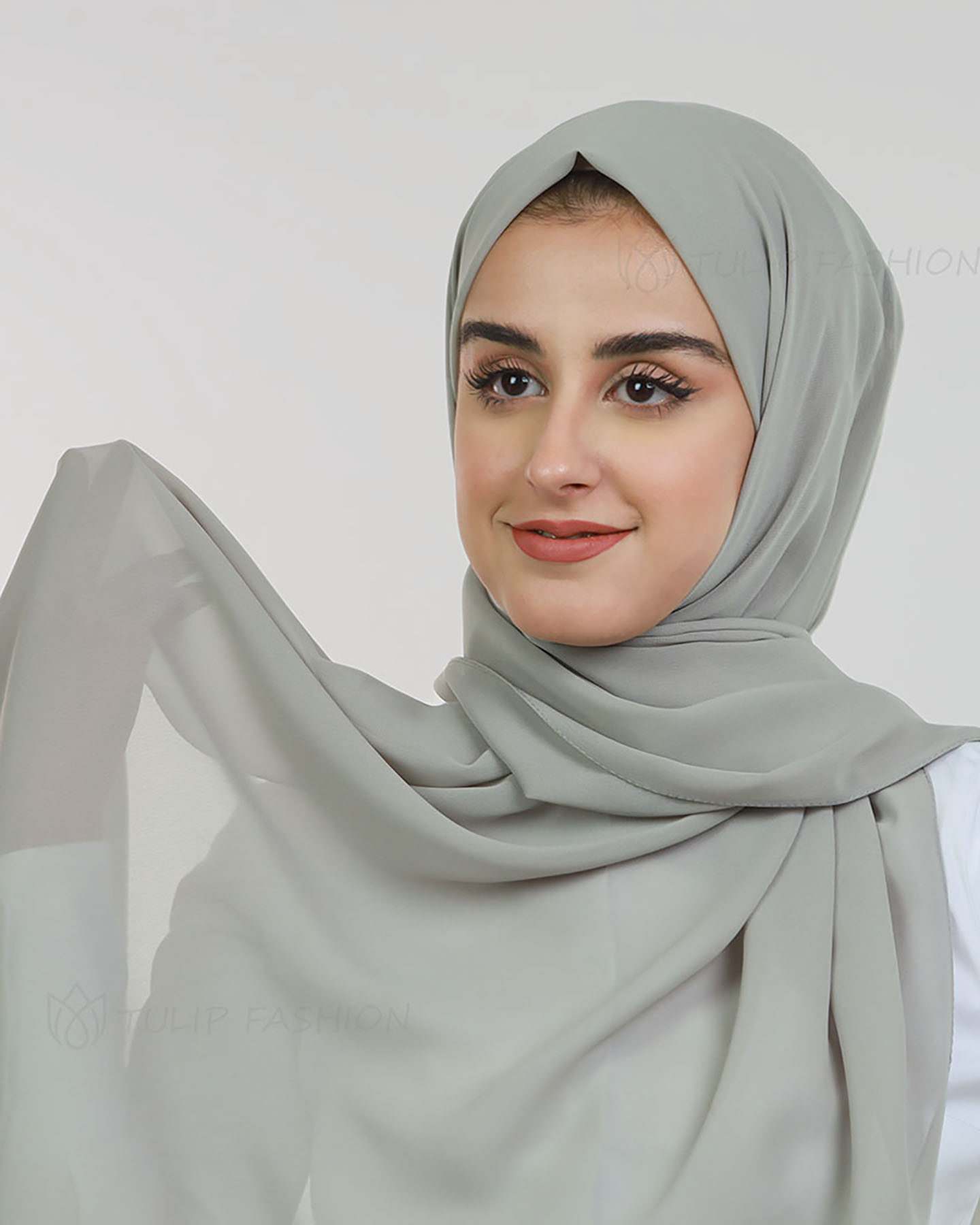 Hijab - Chiffon - Salviagrön