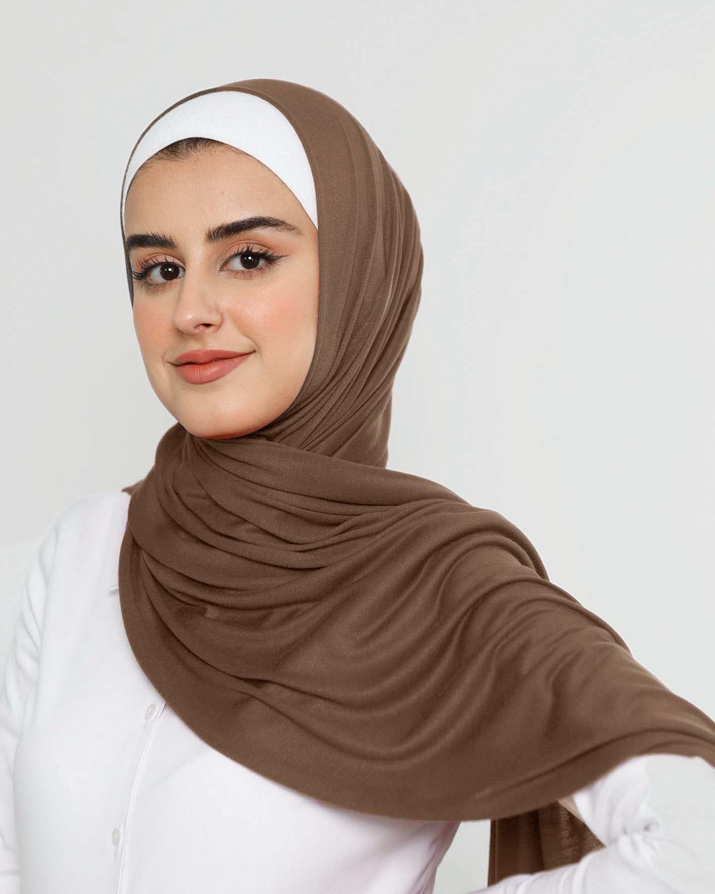 Hijab - Stretch Jersey - Brown