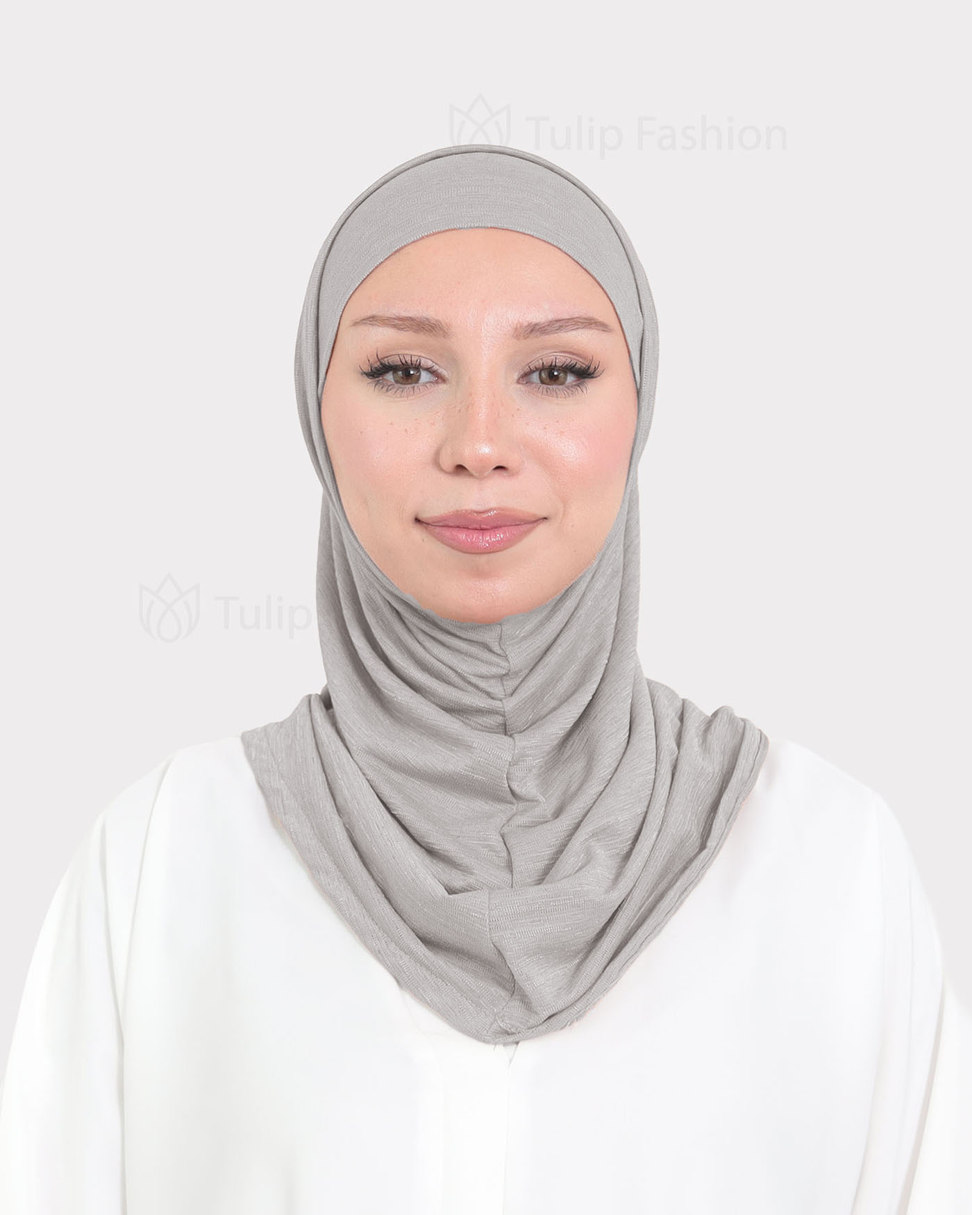 Hijab - Al Amira Lycra Metallic - Gray - 2