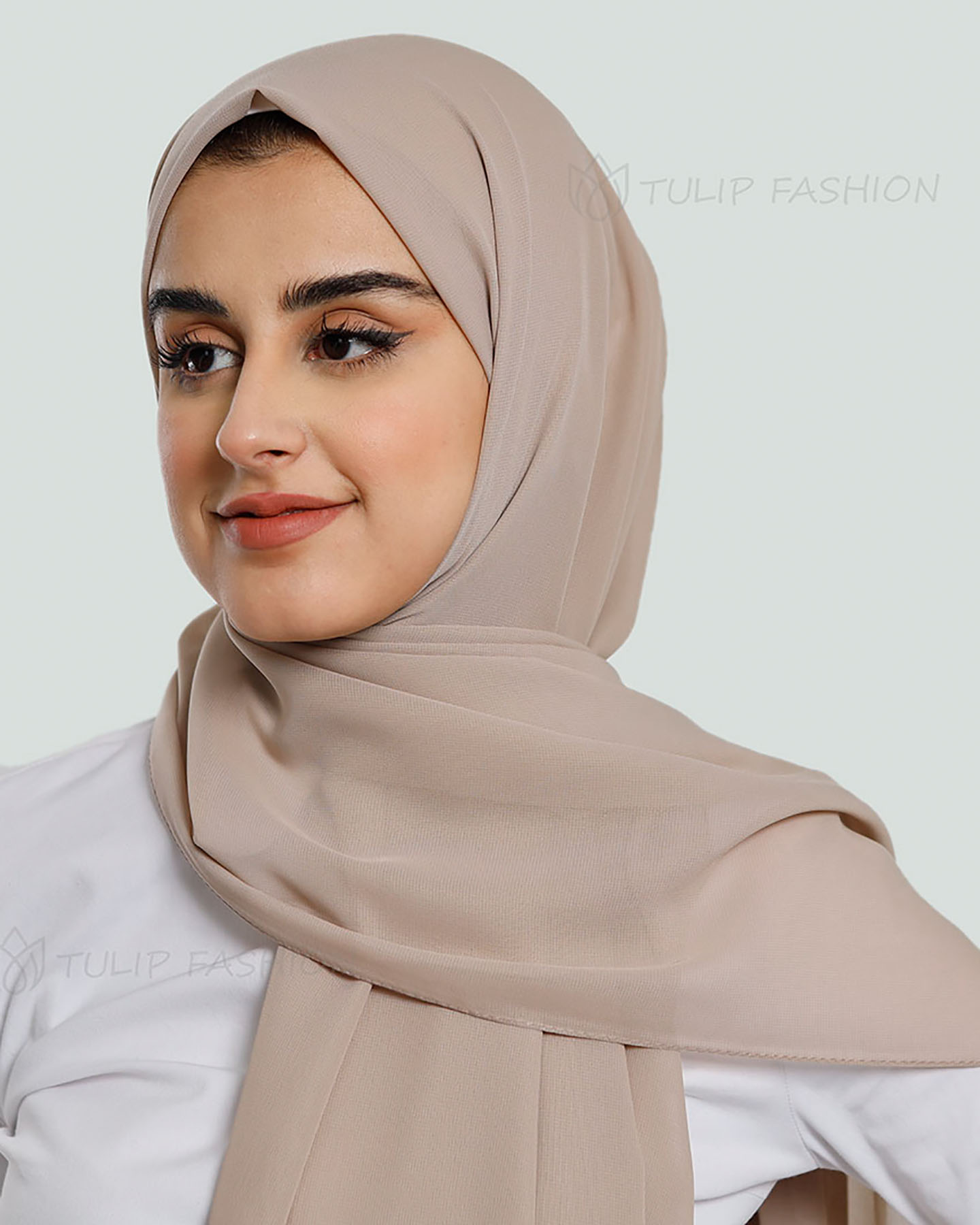 Hijab - Chiffon - Taupe - 2