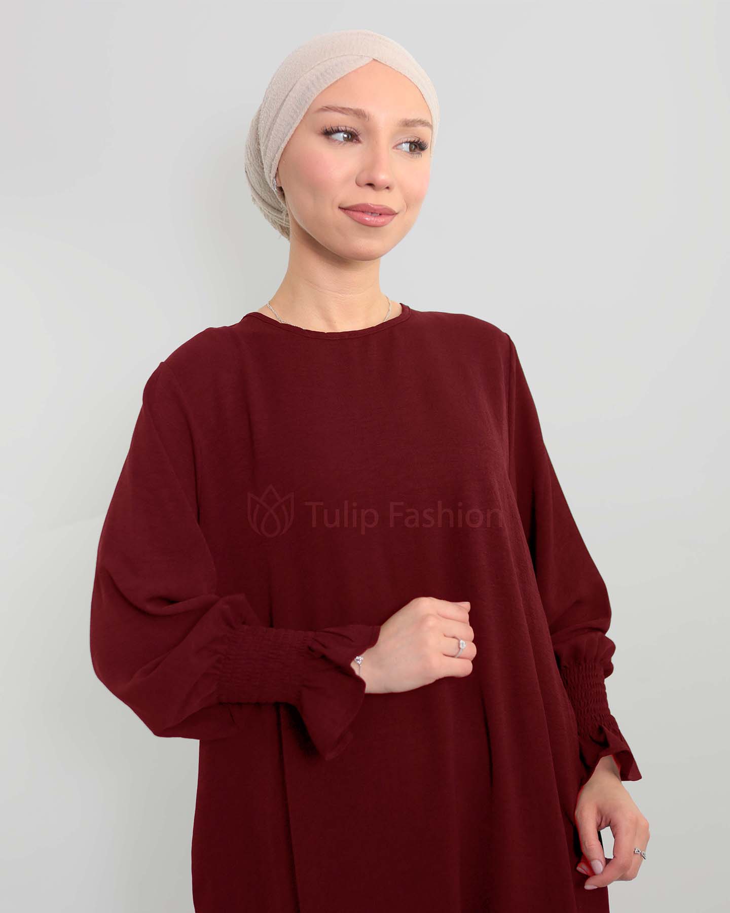Maryam  Abaya - Maroon - 2