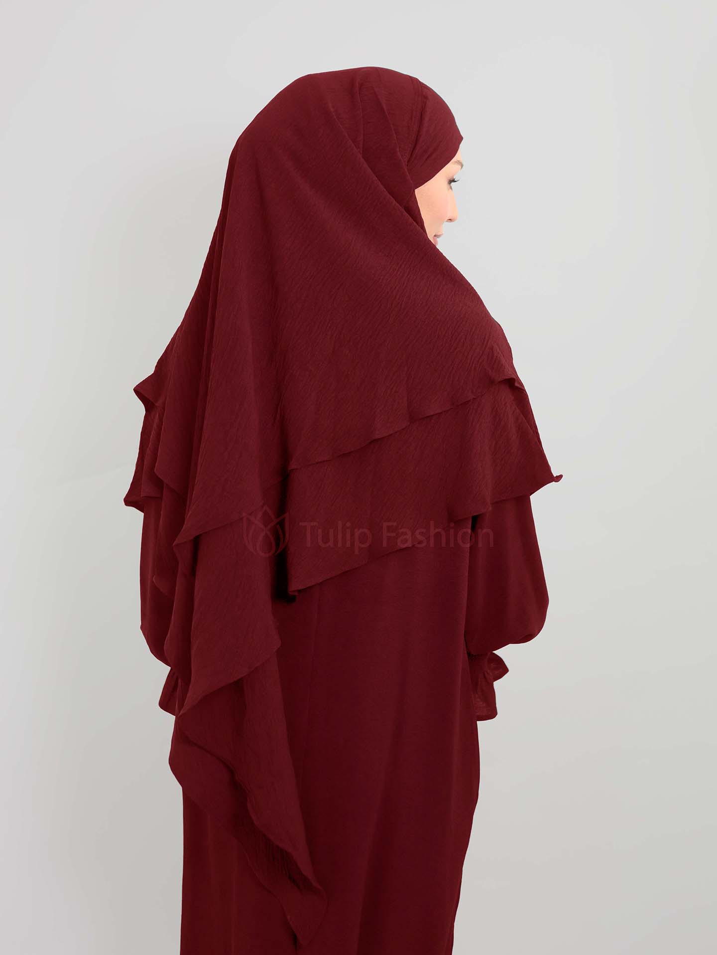 Maryam  Khimar - Maroon - 3