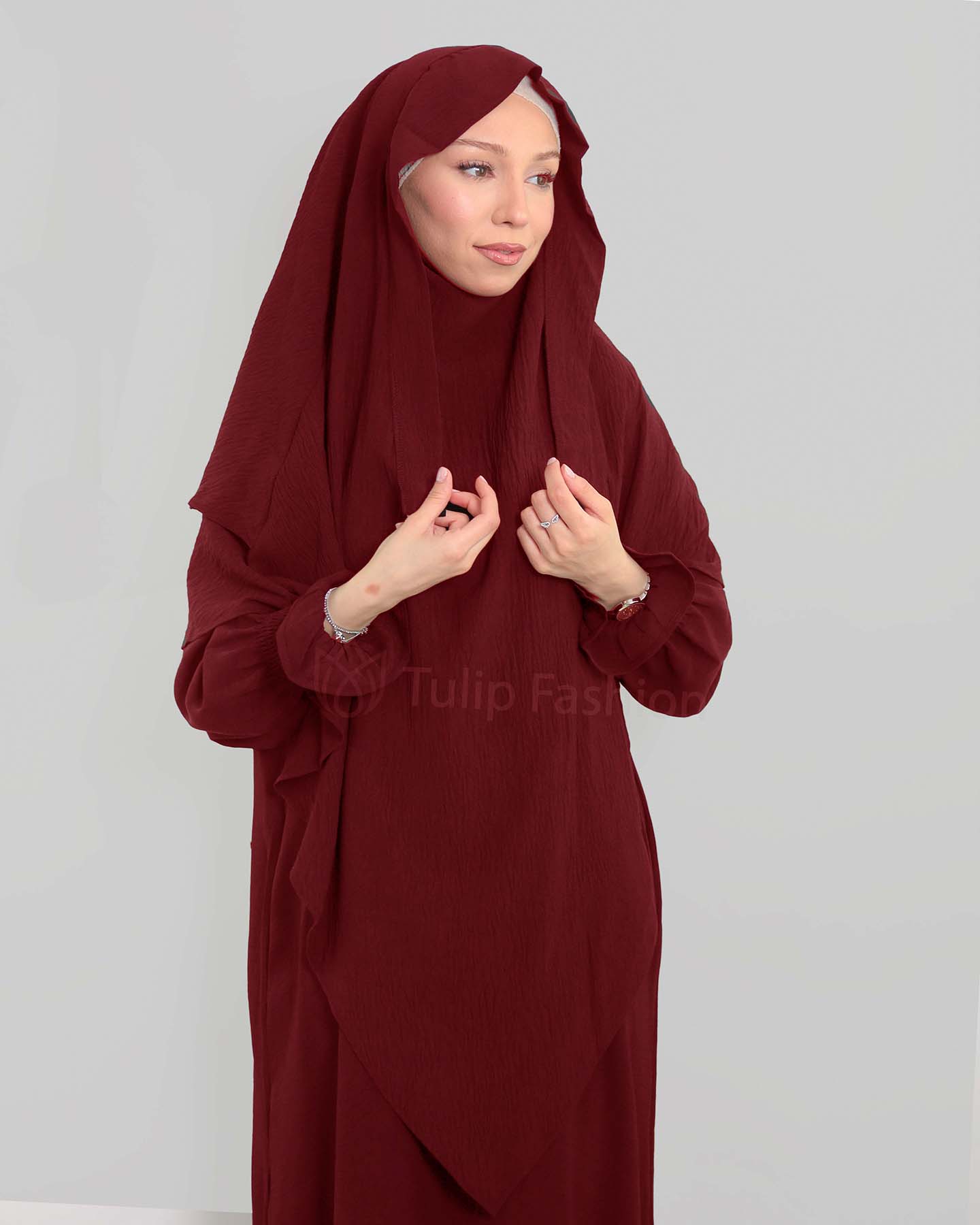Maryam  Khimar - Maroon - 6