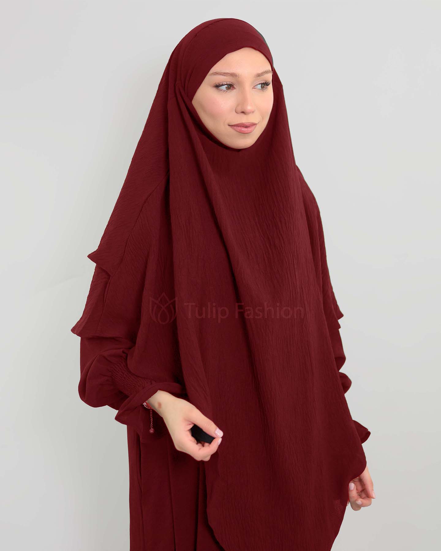 Maryam  Khimar - Maroon - 4