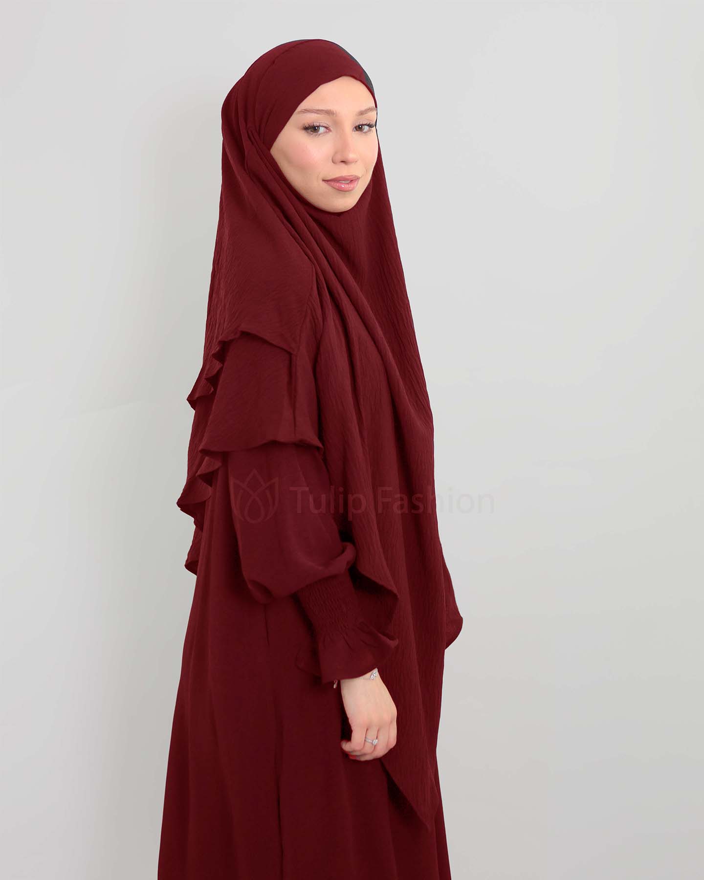 Maryam  Khimar - Maroon - 2