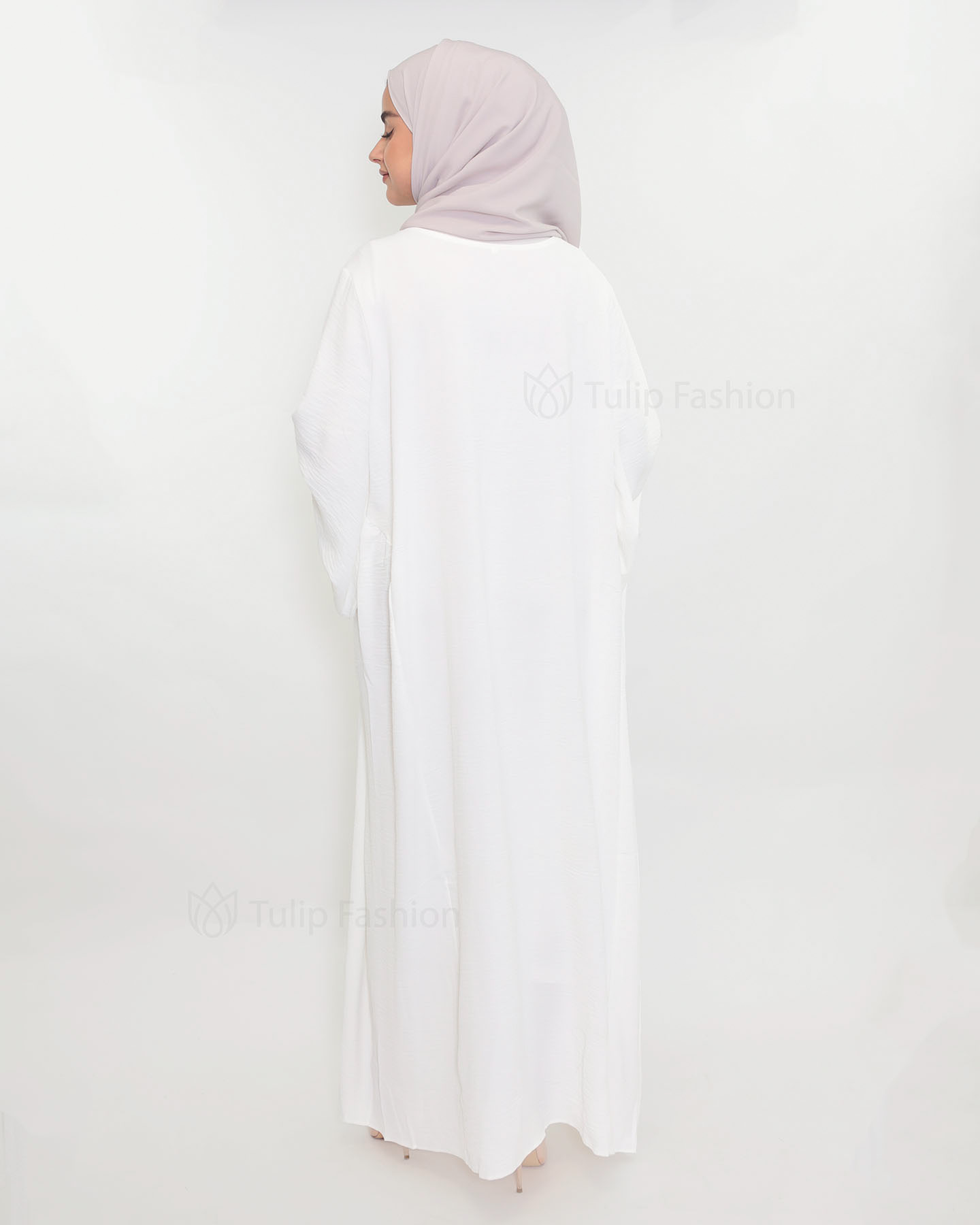 Fatima Abaya - White - 3