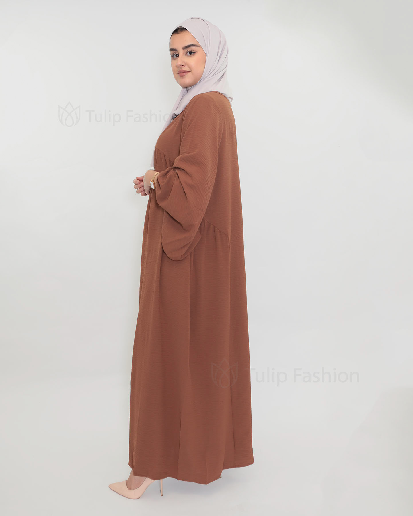 Fatima  Abaya - Brown - 2