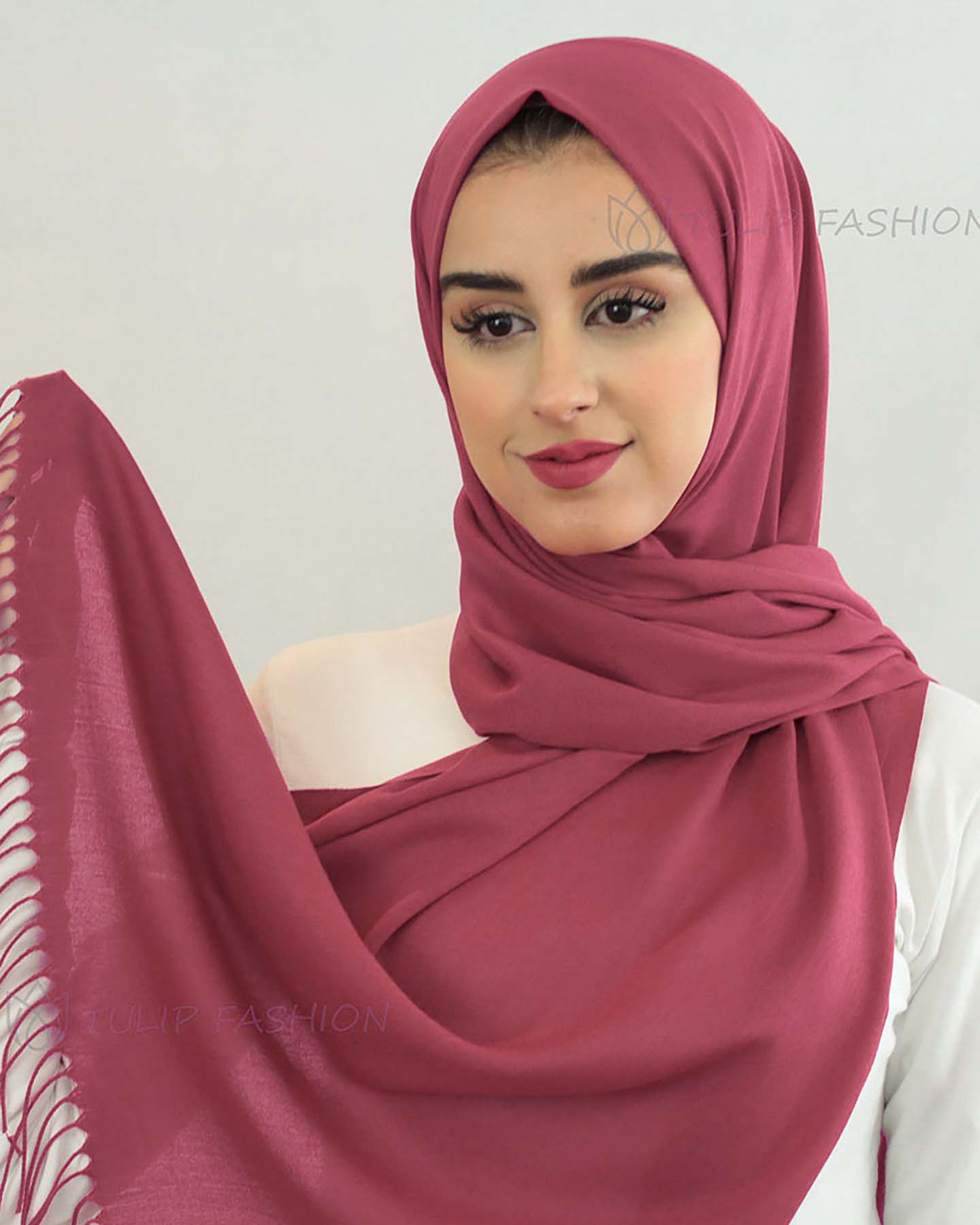 Hijab - Pashmina - Dark Rose