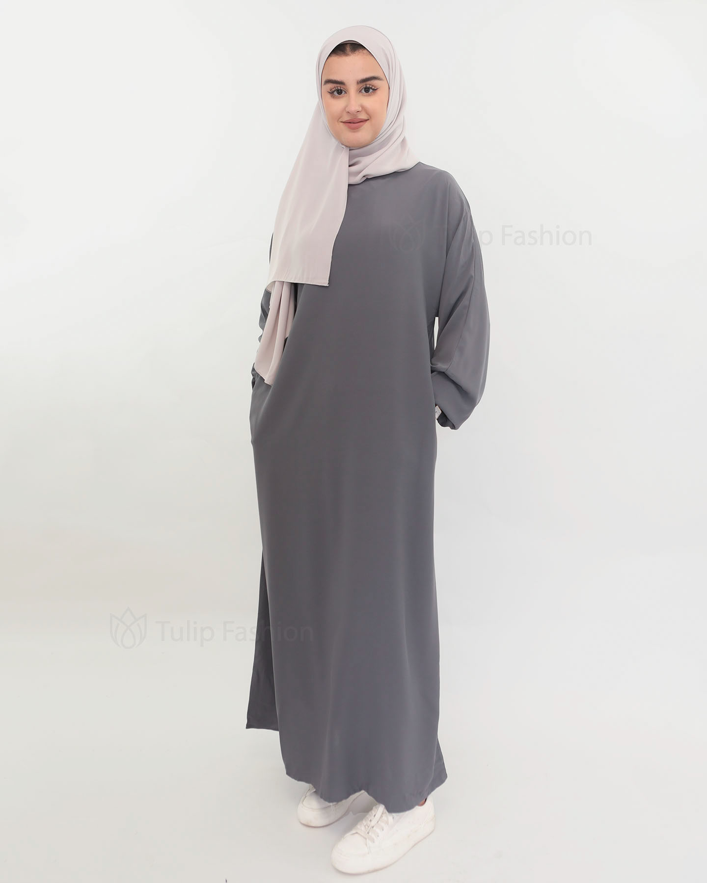 Zaina  Abaya - Gray - 3