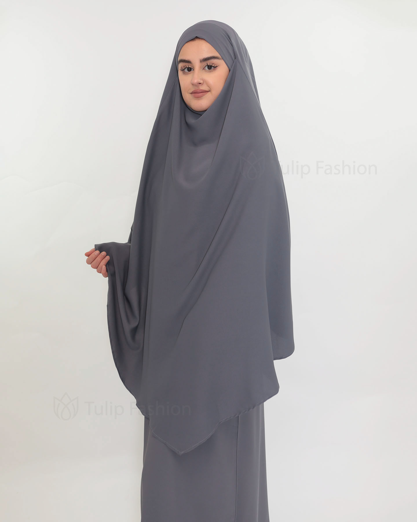 Zaina  Abaya - Gray - 4
