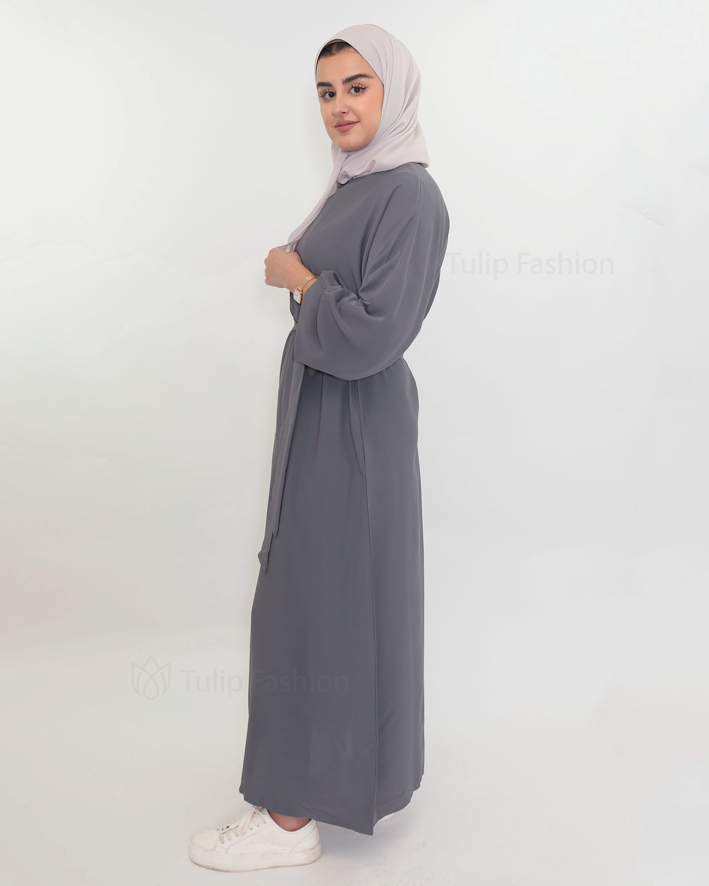 Zaina  Abaya - Gray - 2