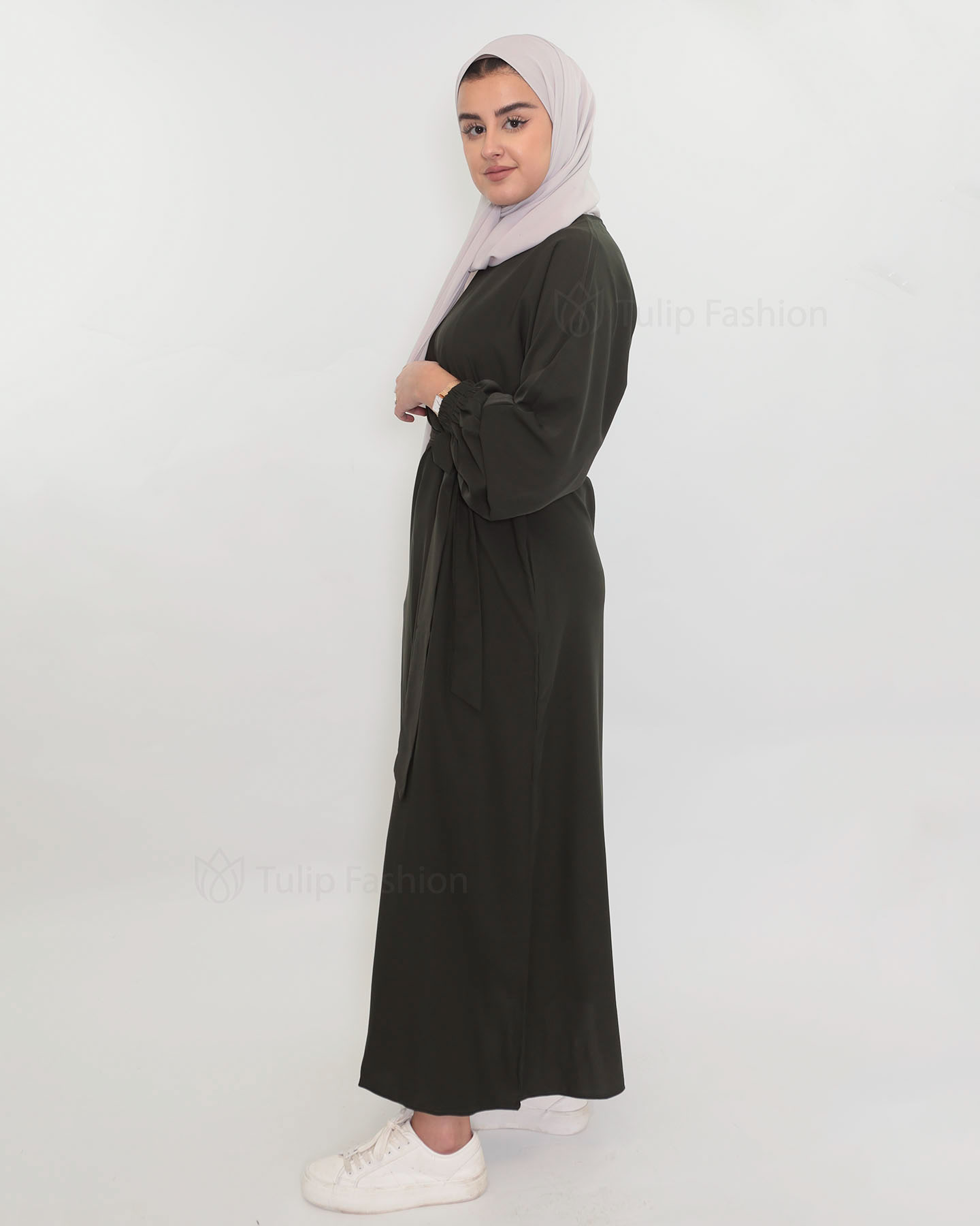 Zaina  Abaya - Olive Green - 2