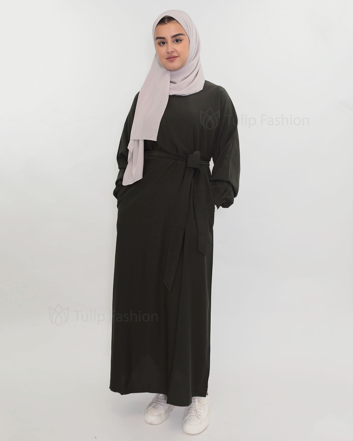 Zaina  Abaya - Olive Green
