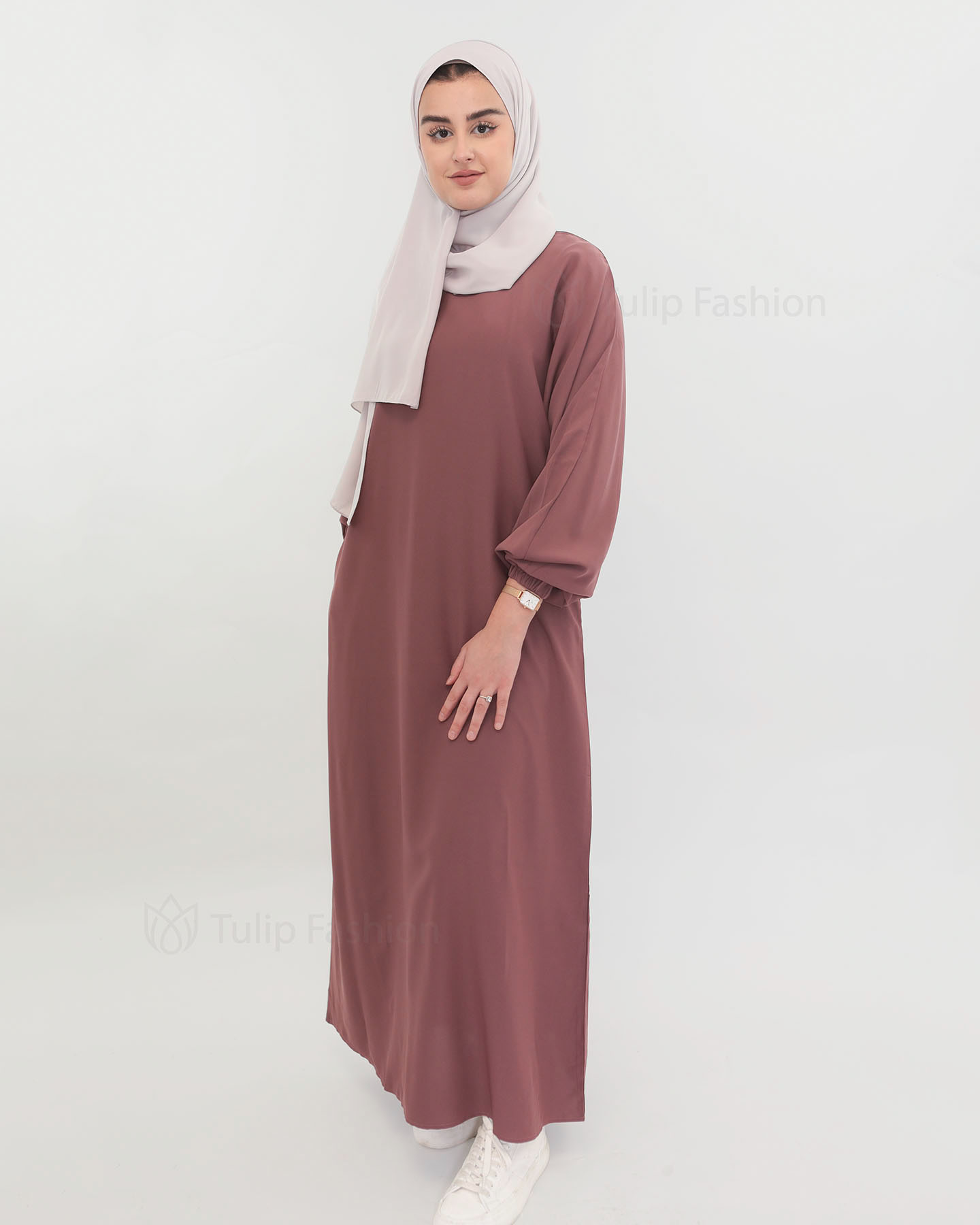 Zaina  Abaya - Mauve - 4