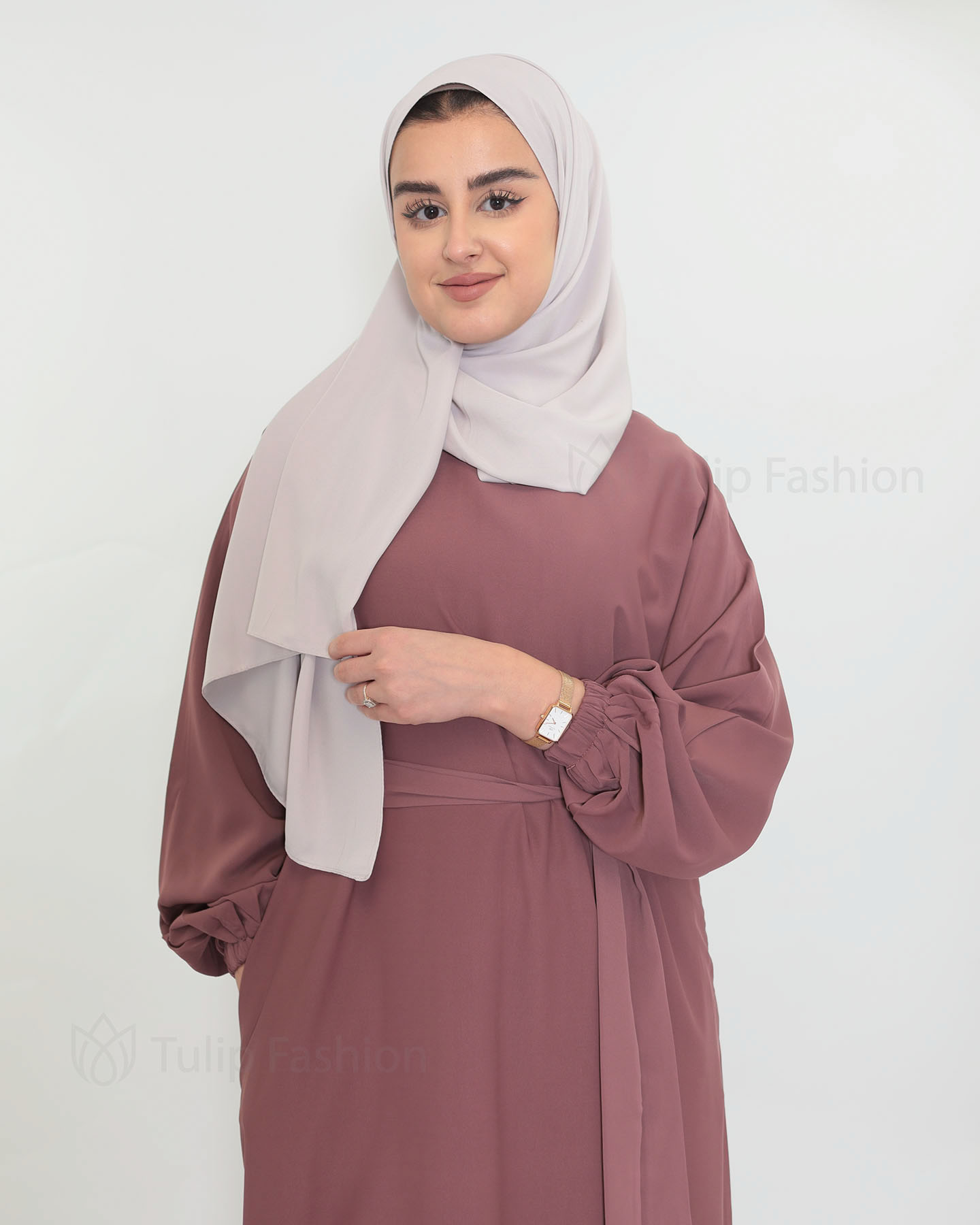 Zaina  Abaya - Mauve - 3