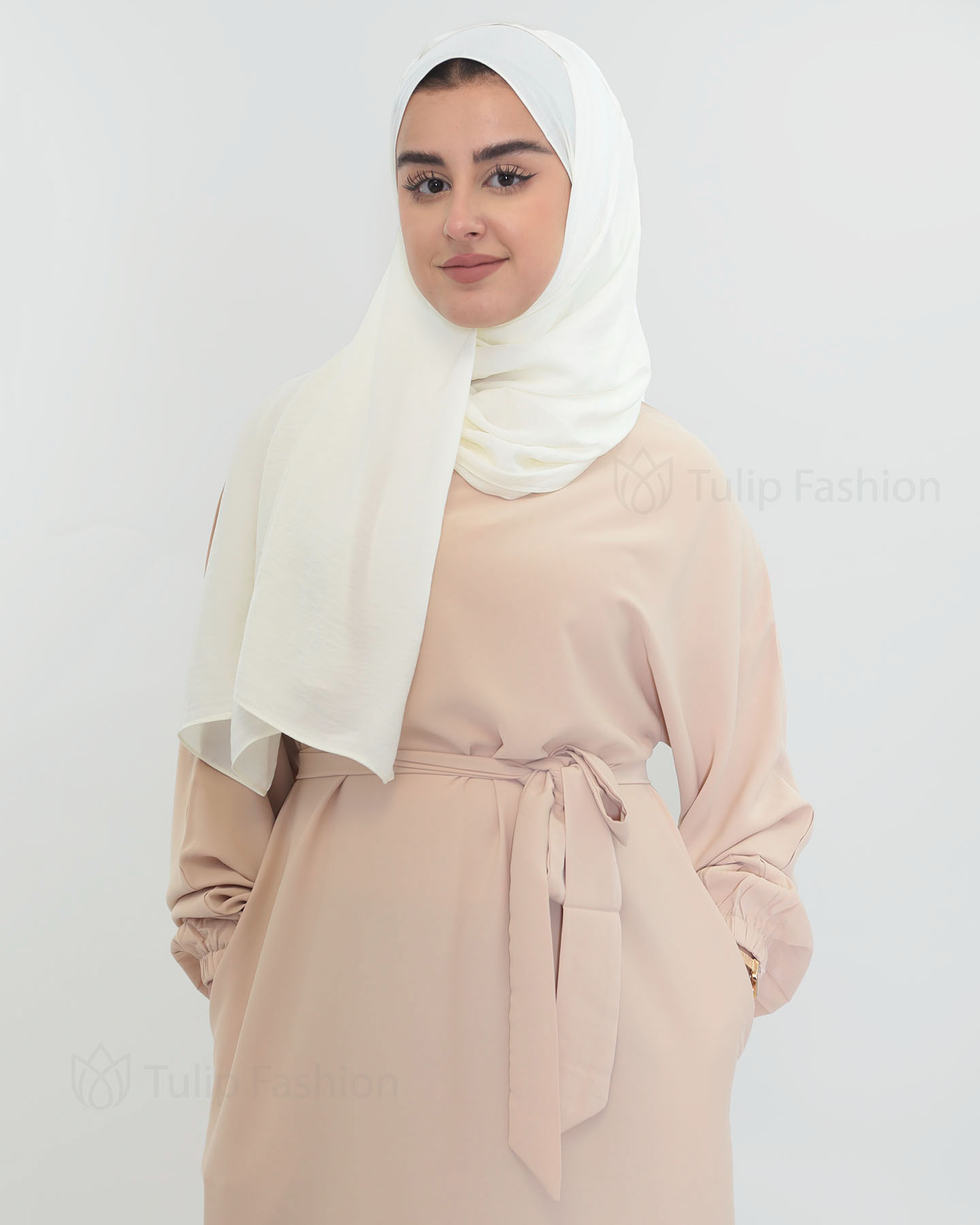 Zaina  Abaya - Beige - 3