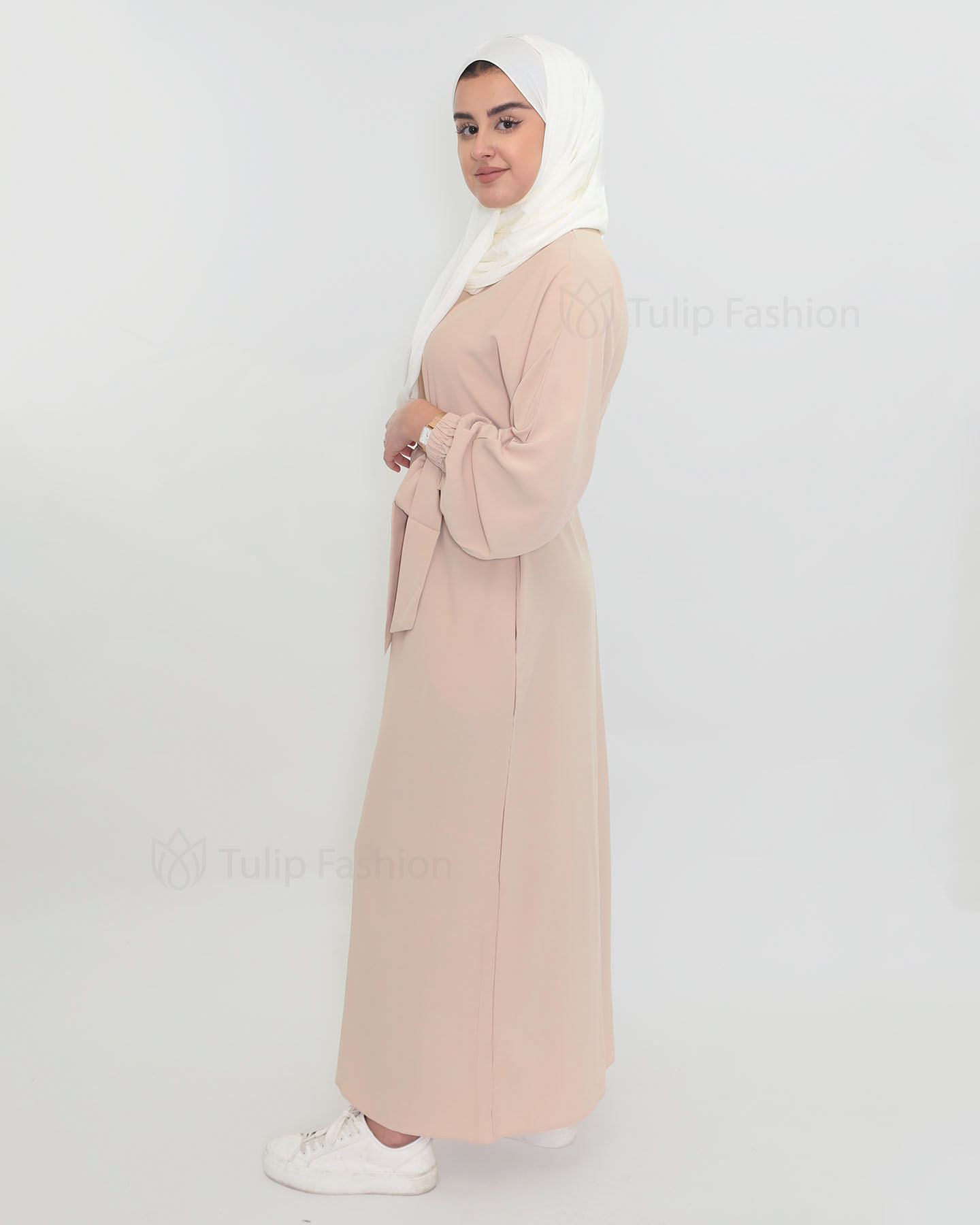 Zaina  Abaya - Beige - 2