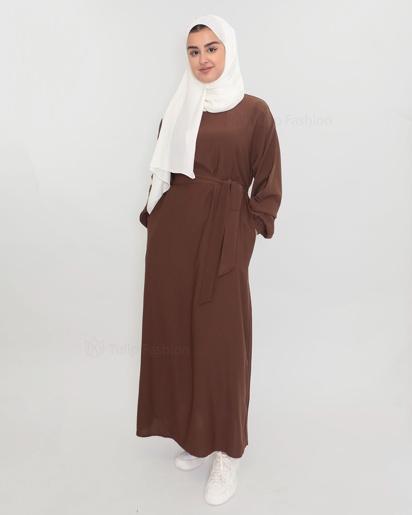 Zaina  Abaya - Dark Brown