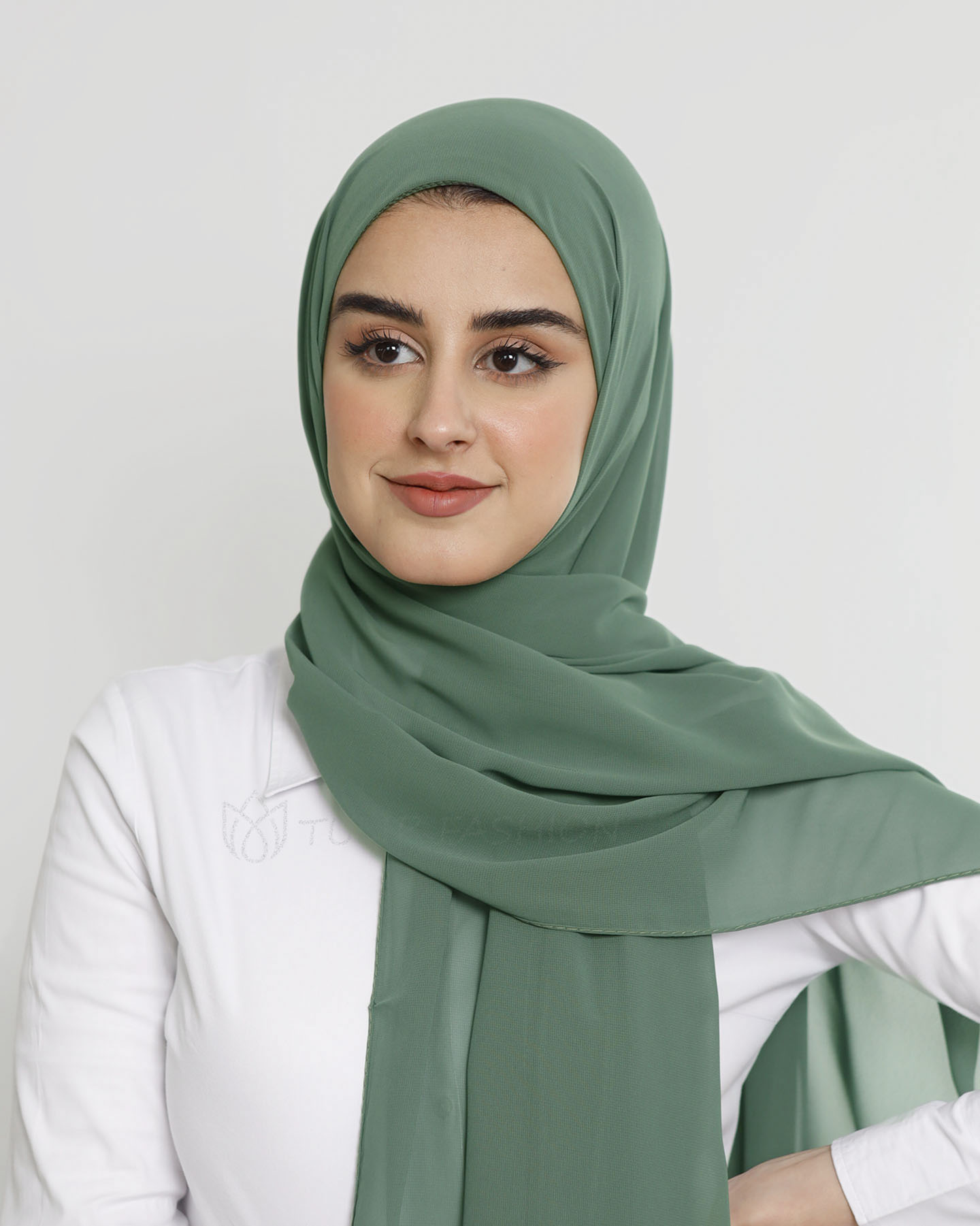 Hijab - Instant Chiffon With Cap - Light Green