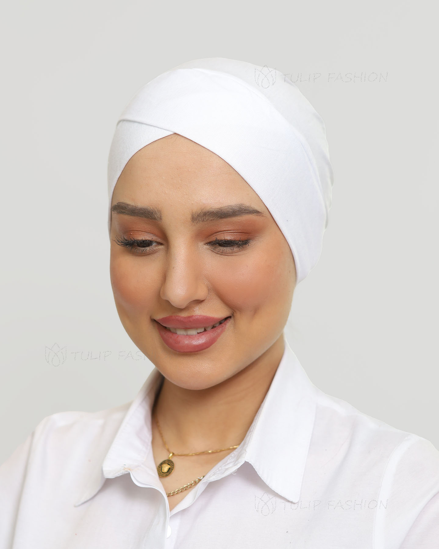 Cap - Cross Whole-coverage - White