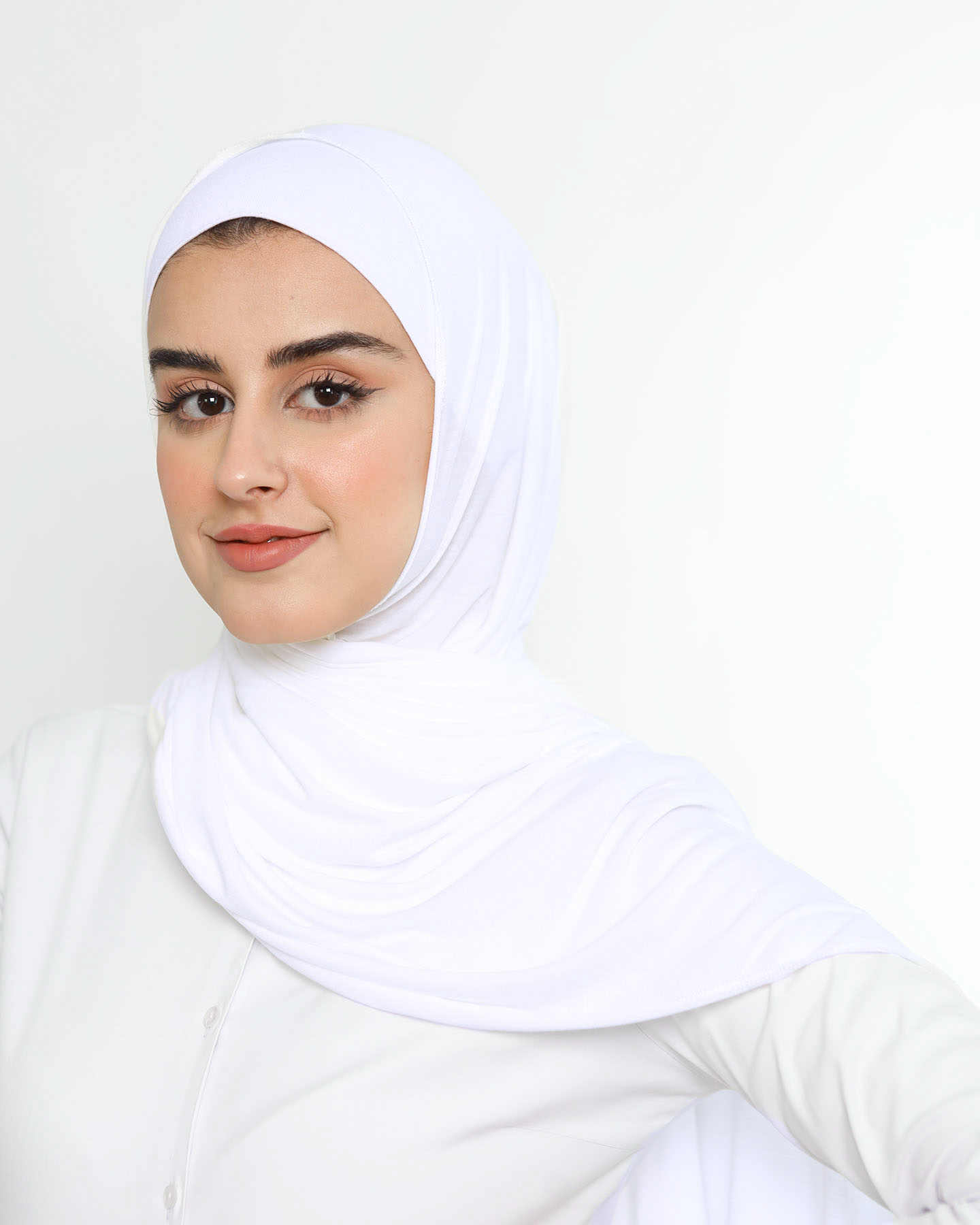 Hijab - Stretch Jersey - White