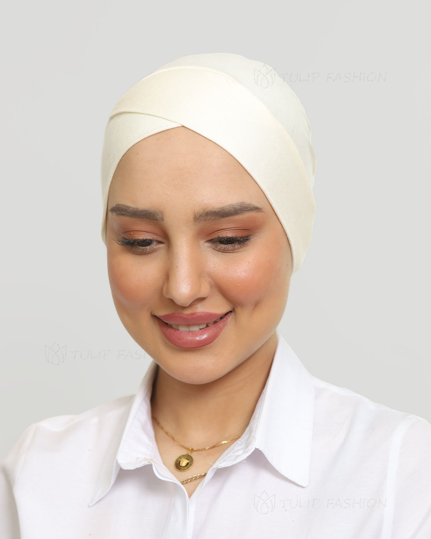 Cap - Cross Whole-coverage - Light Beige