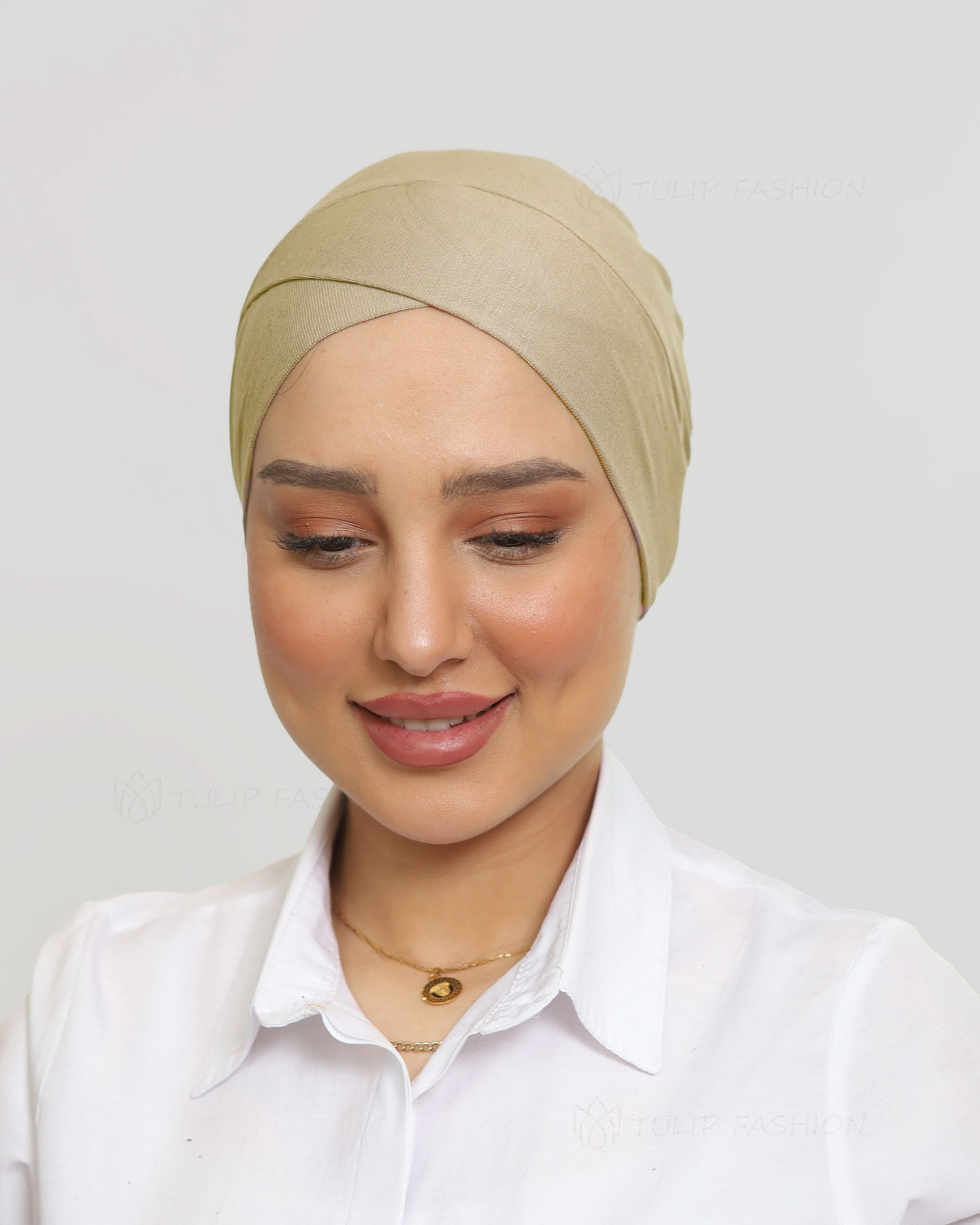 Cap - Cross Whole-coverage - Beige