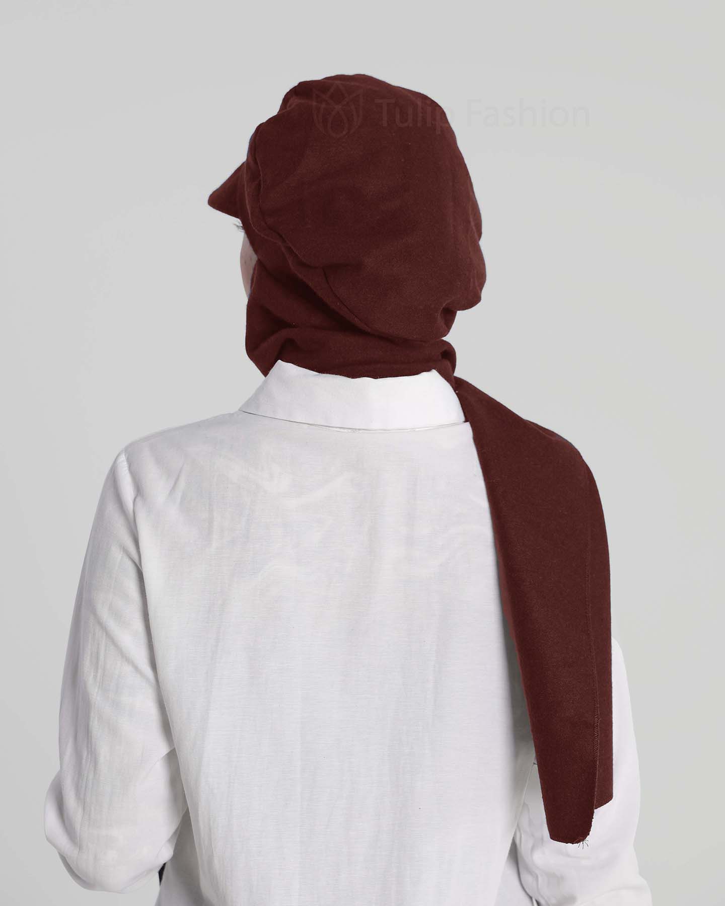 Mössa med sjal - Casandra - Maroon - 3